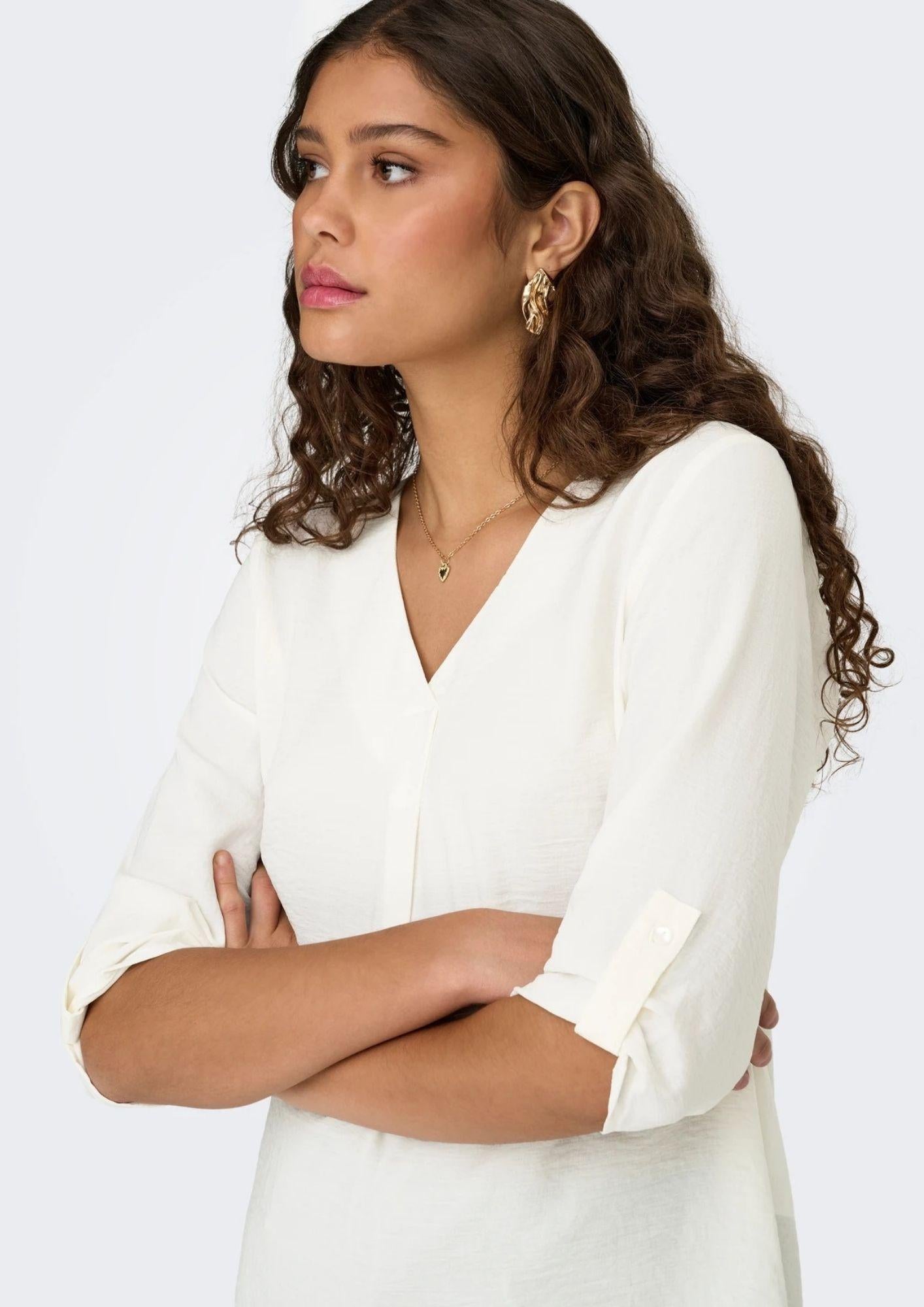 Jacqueline De Yong Top Donna Divya Bianca 15226911 Cloud Dancer JACQUELINE DE YONG
