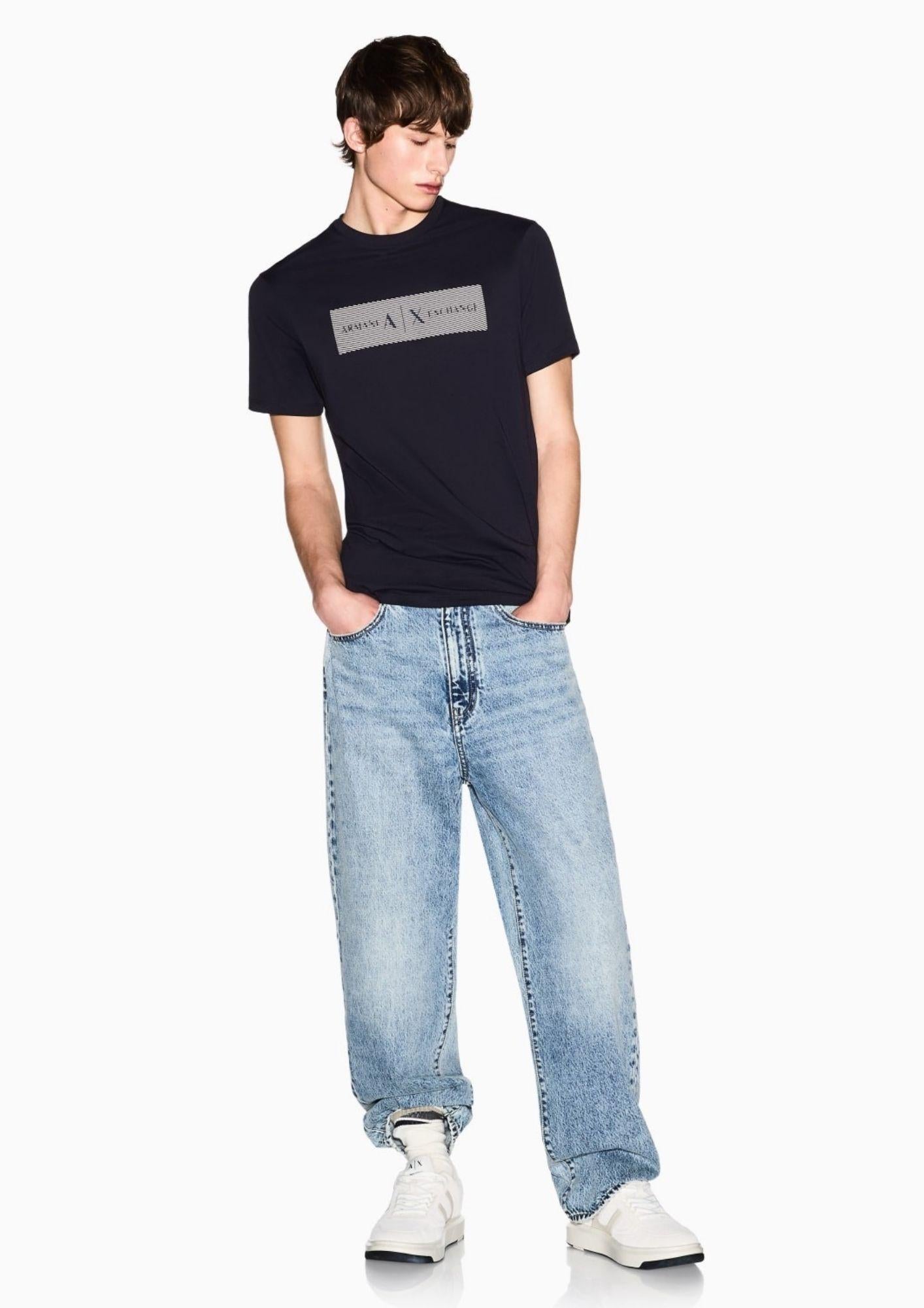 Armani Exchange T-Shirt Uomo Blu Navy XM002472 AF10356 UB101 ARMANI EXCHANGE