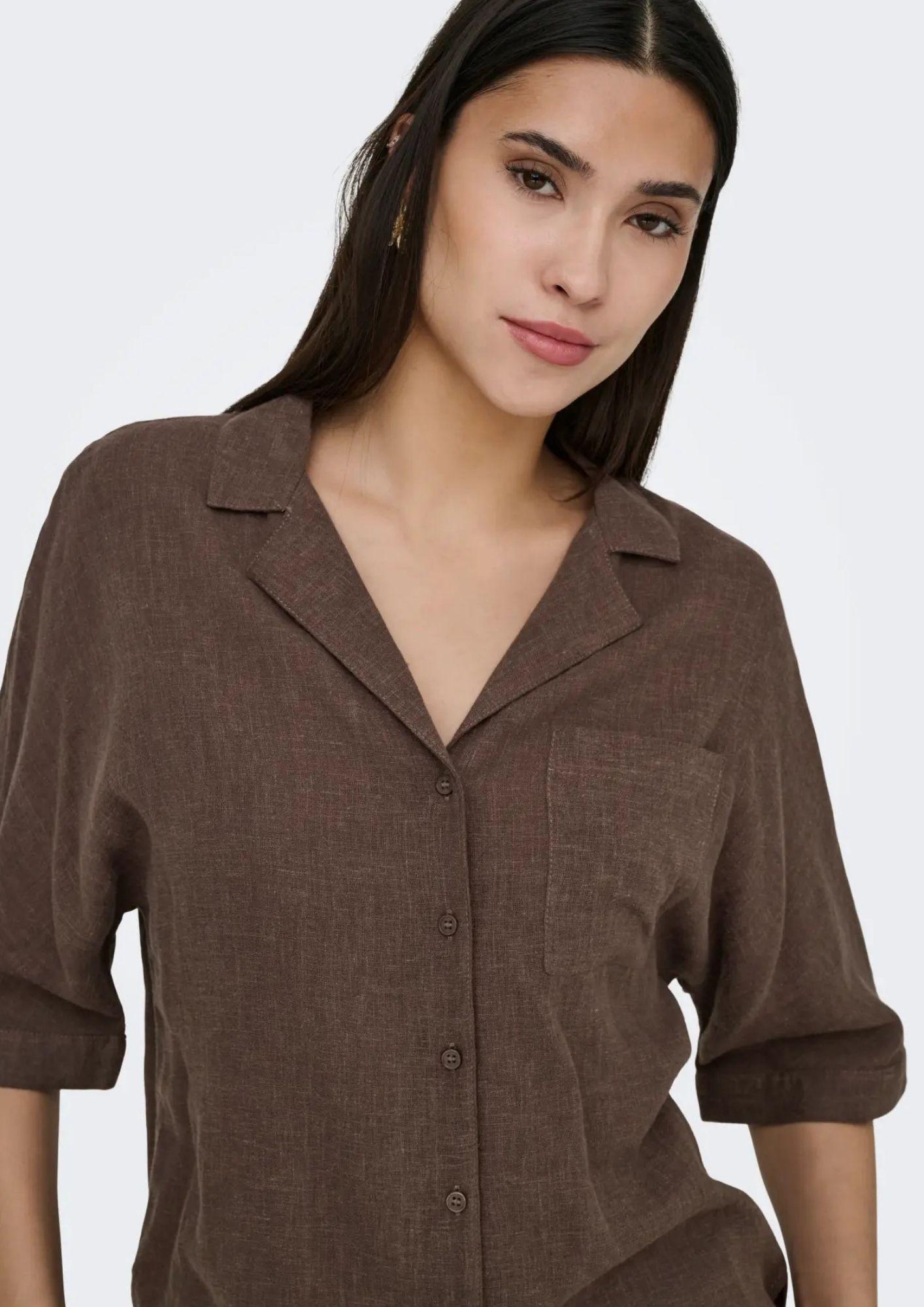 Only Camicia Donna Bruxelles Cioccolato 15314215 Chocolate Martini ONLY