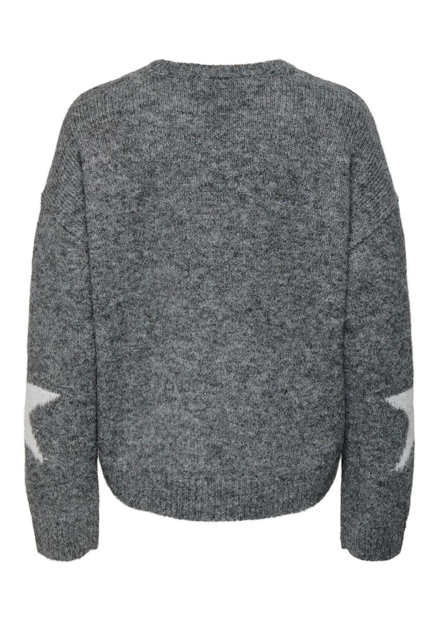 Pullover Donna Only Azu Grigio scuro 15353125 Dark Grey Melange Cloud Dancer ONLY