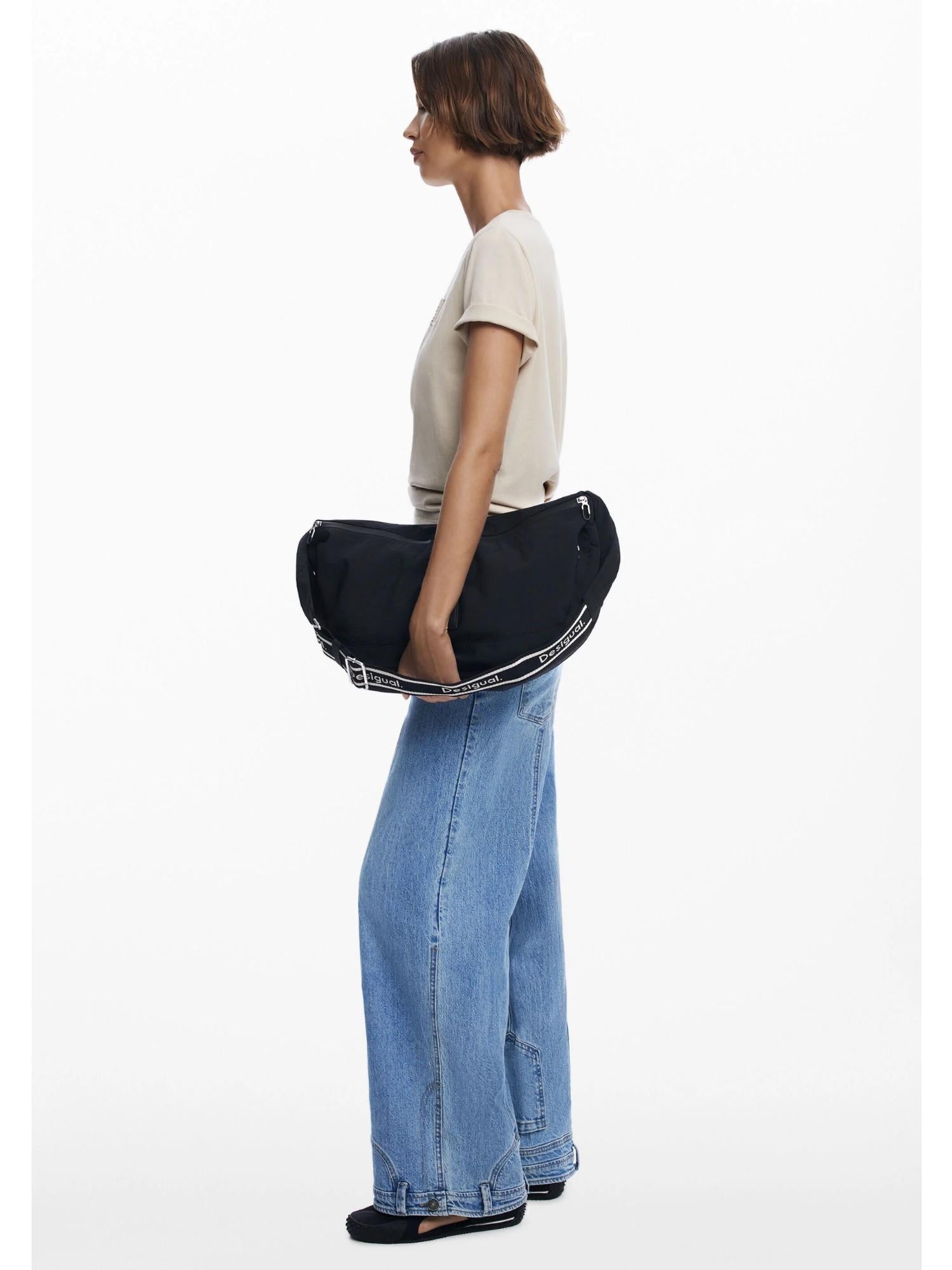 Desigual Borsa da viaggio media in nylon Donna Nero 25WAXY15 2000 DESIGUAL