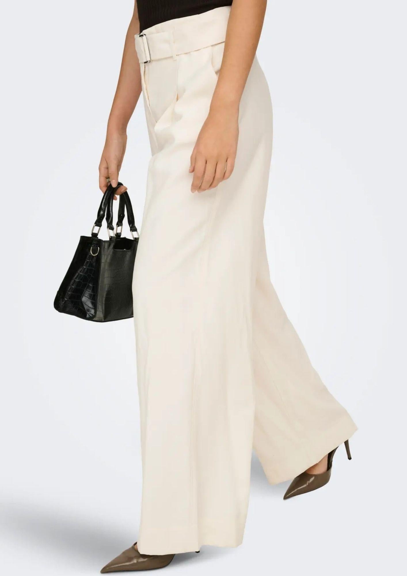 Only Pantalone Donna Tila Bianco 15367390 Cloud Dancer ONLY
