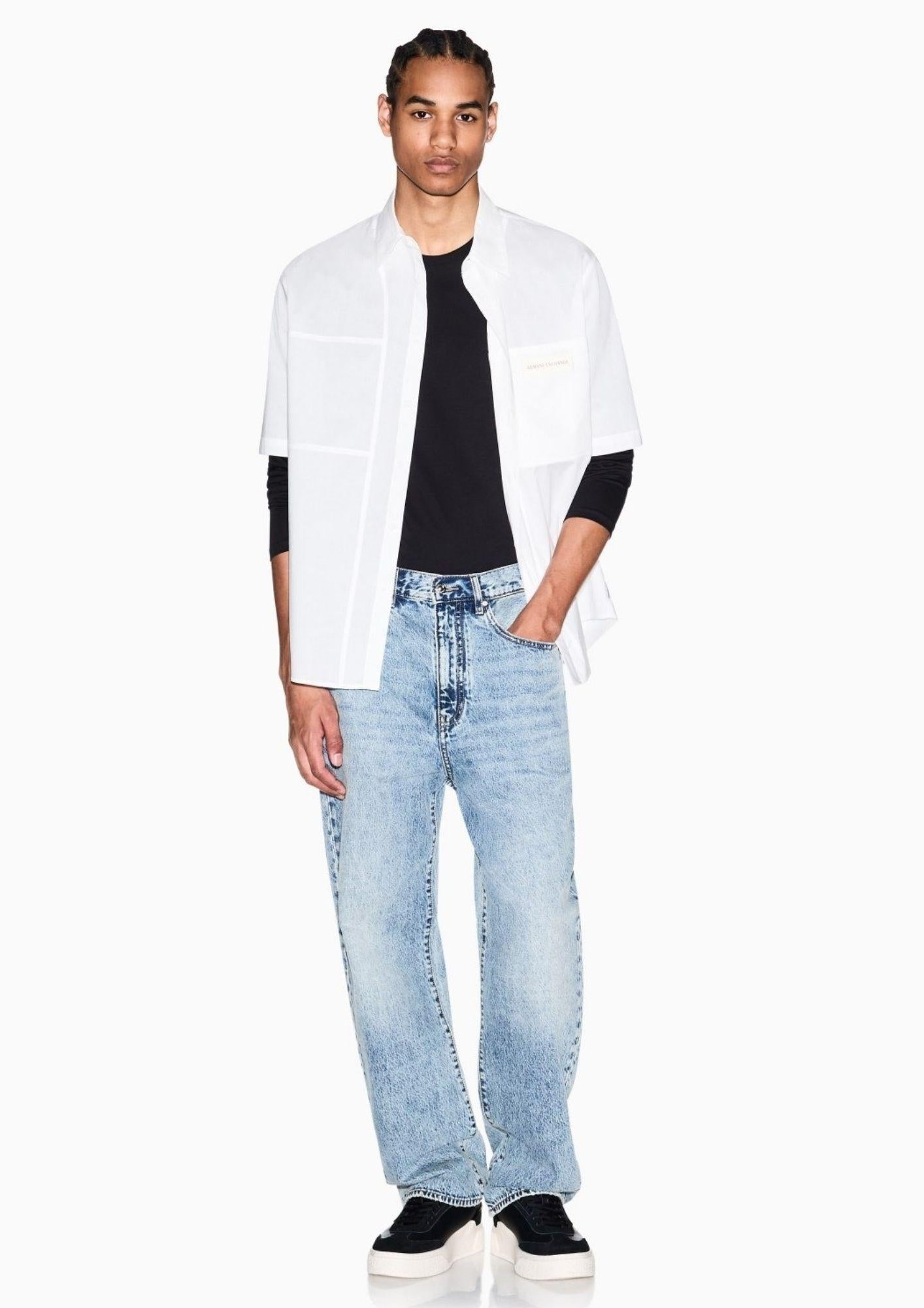 Armani Exchange Camicia Uomo Bianca XM002317 AF24533 U0009 ARMANI EXCHANGE
