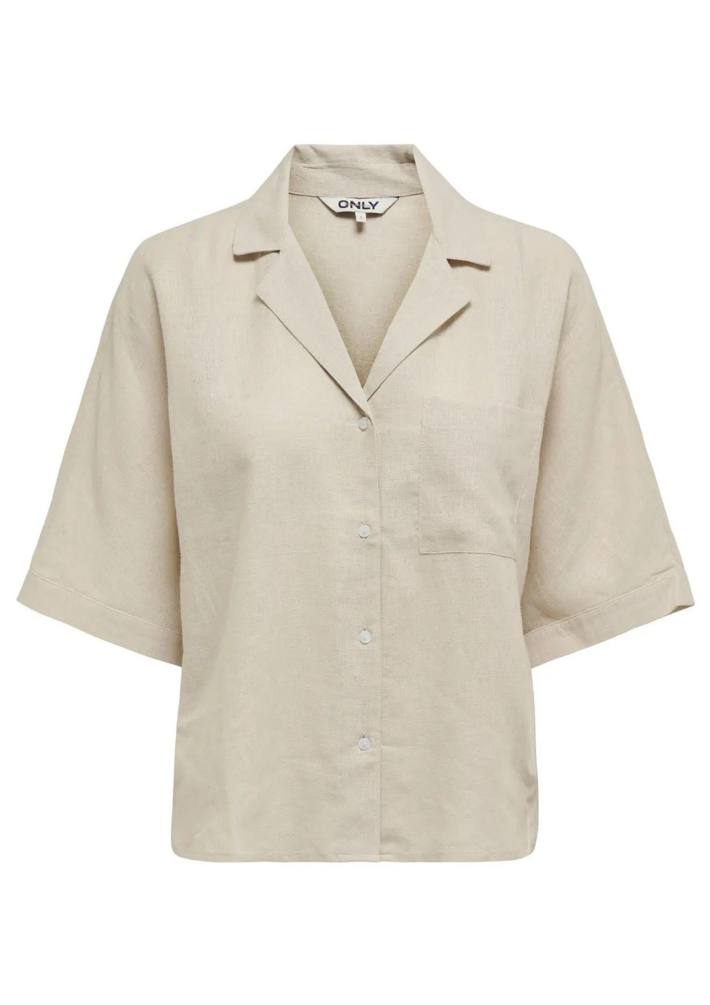 Only Camicia Donna Bruxelles Grigio Luna 15314215 Moonbeam ONLY