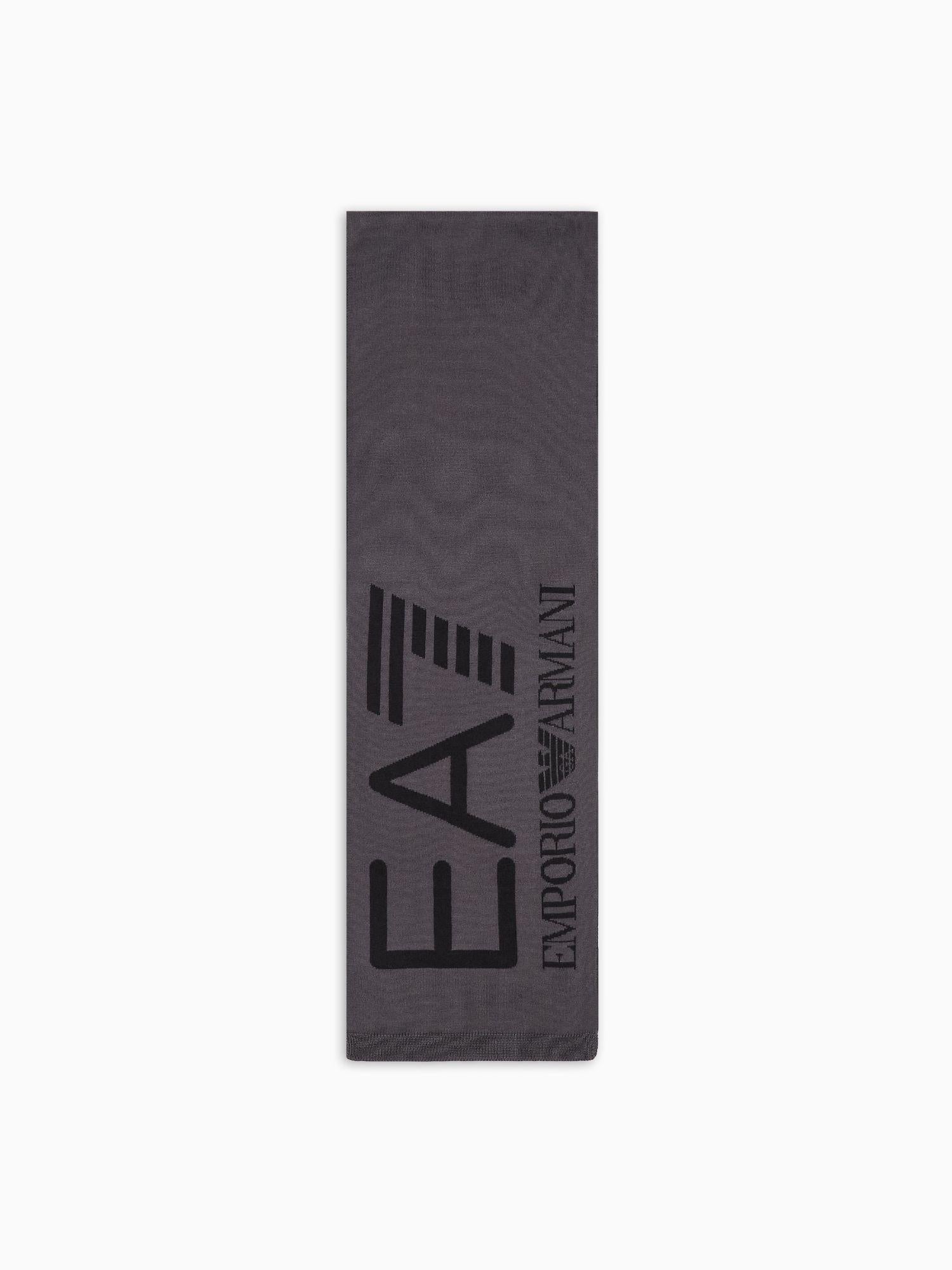 EA7 Emporio Armani Sciarpa Visibility con maxi logo EA7 Grigio 7X000007 AF11994 M8151 EA7 EMPORIO ARMANI