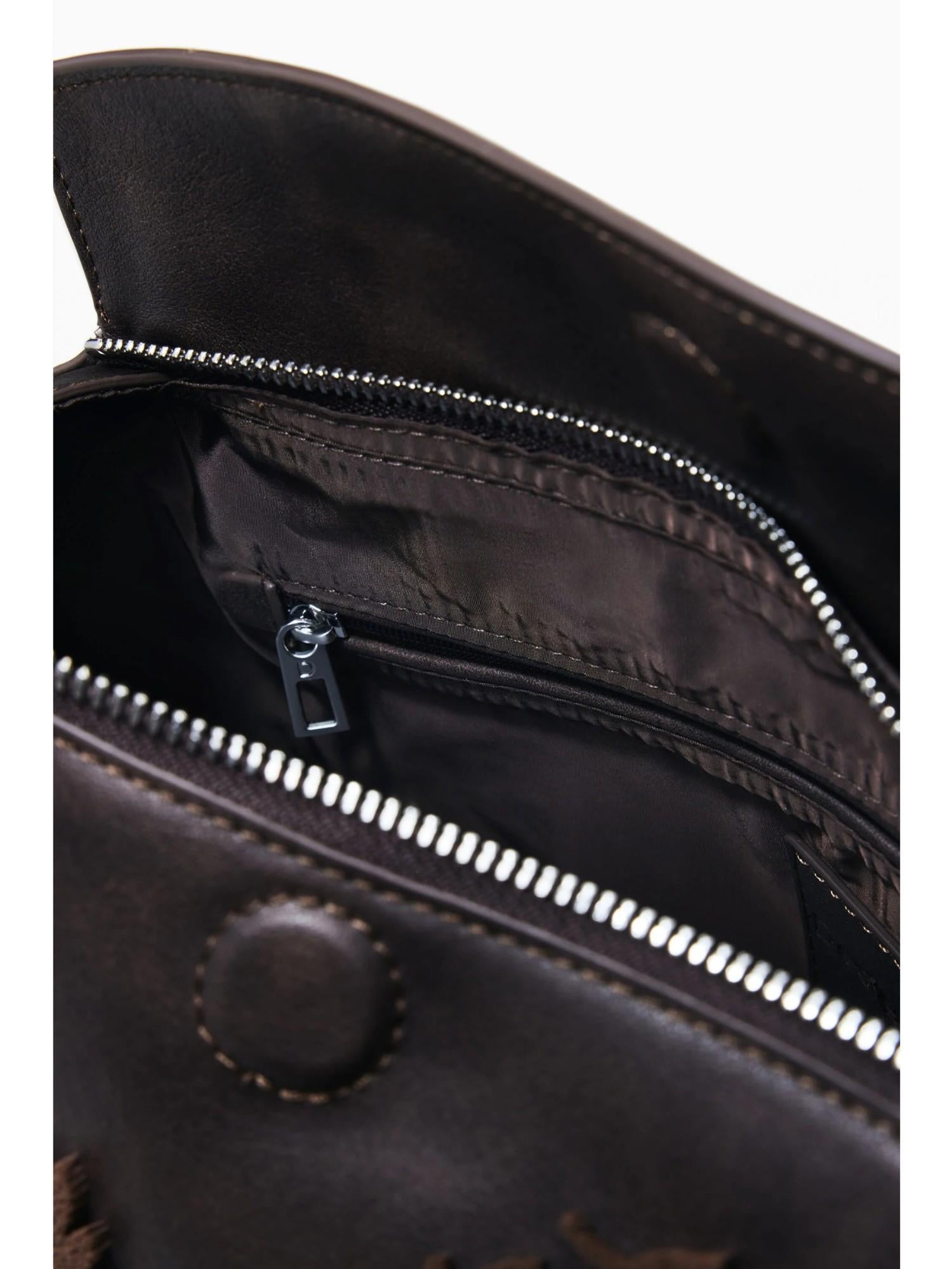 Desigual Zaino convertibile grande con flockati Donna Marrone 25WAKP16 6009 DESIGUAL