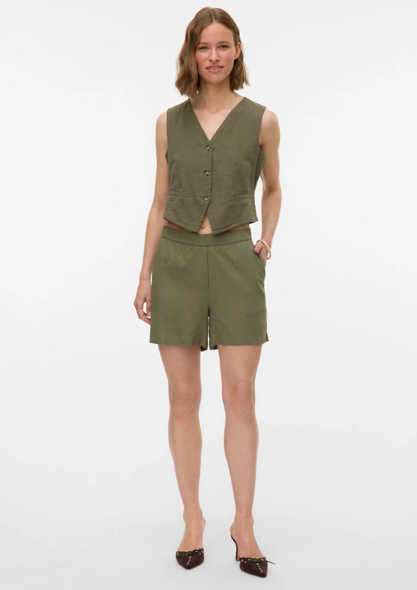 Vero Moda Top Donna Caia Verde 10333795 Deep Lichen Green VERO MODA