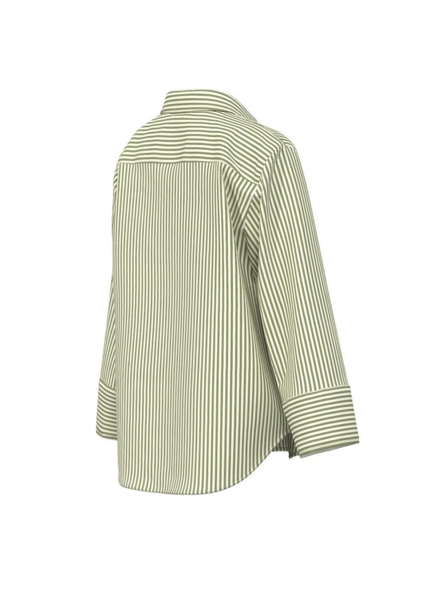 Emme Marella Blusa Donna Emmadorno Verde Righe Bianche 2615111091200 008 EMME MARELLA