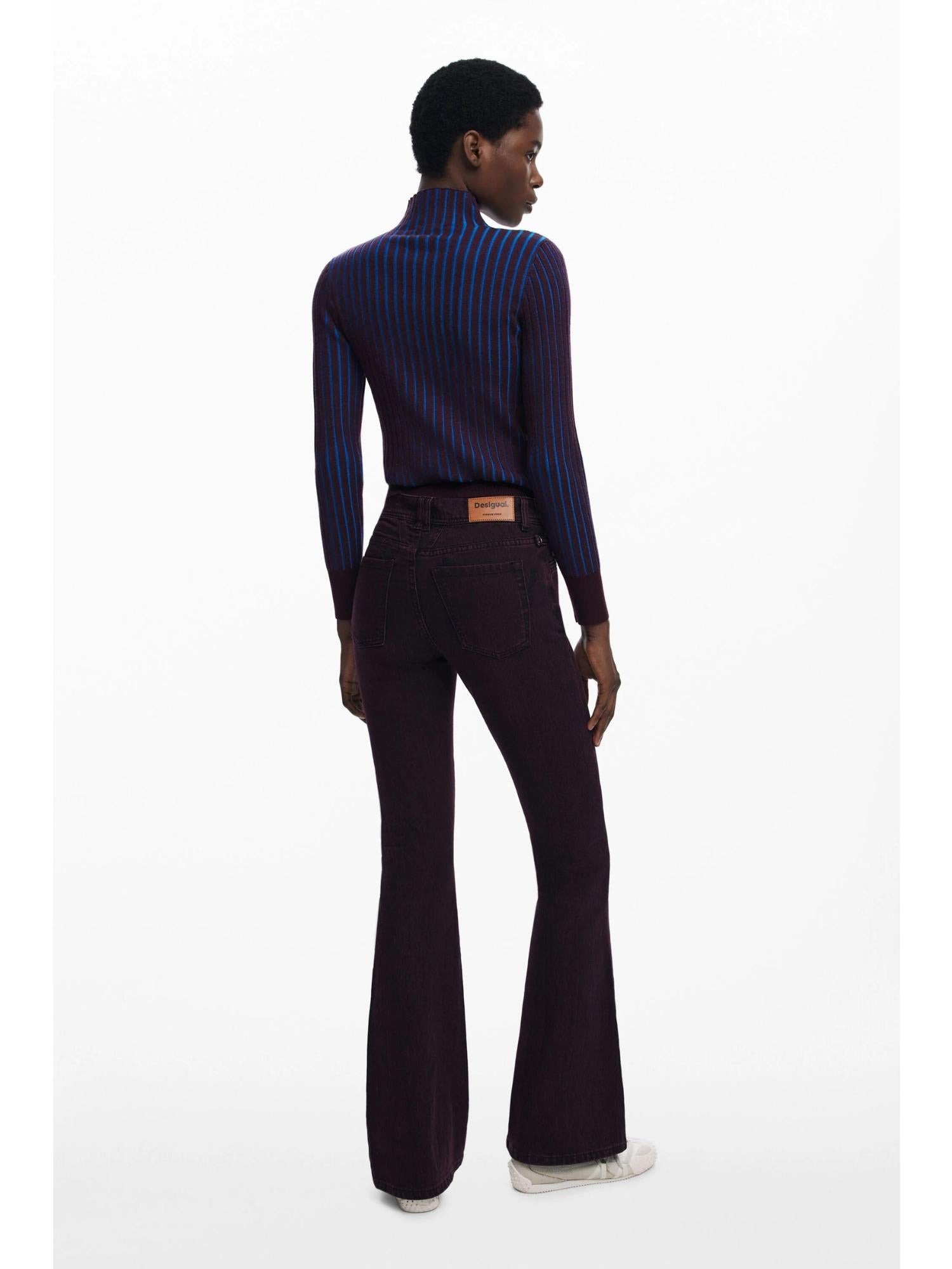 Desigual Jeans a zampa bordeaux Donna 25WWDD19 3006 DESIGUAL