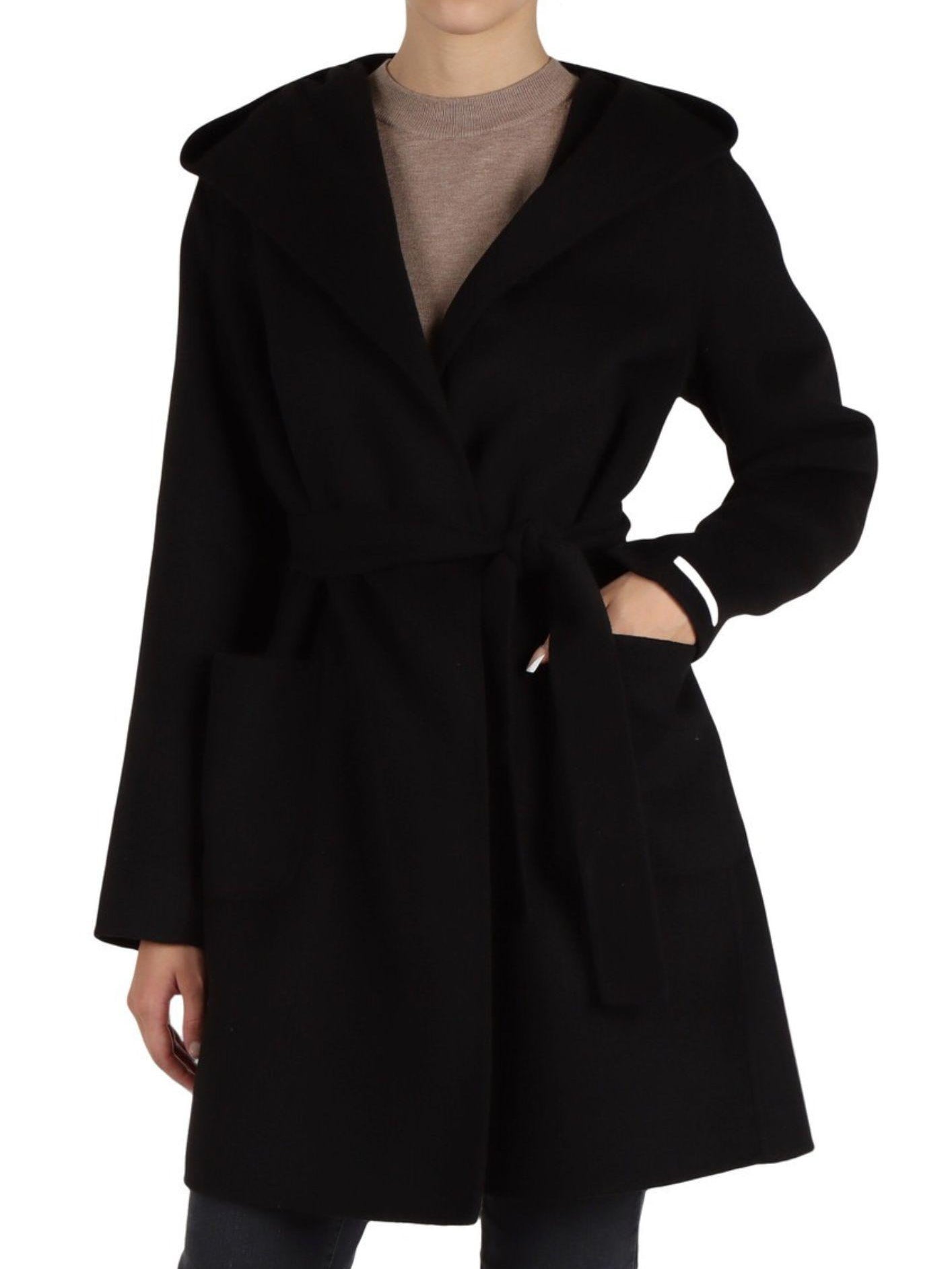 Emme Marella Cappotto Donna Oblato Nero 2525016011200 008 EMME MARELLA