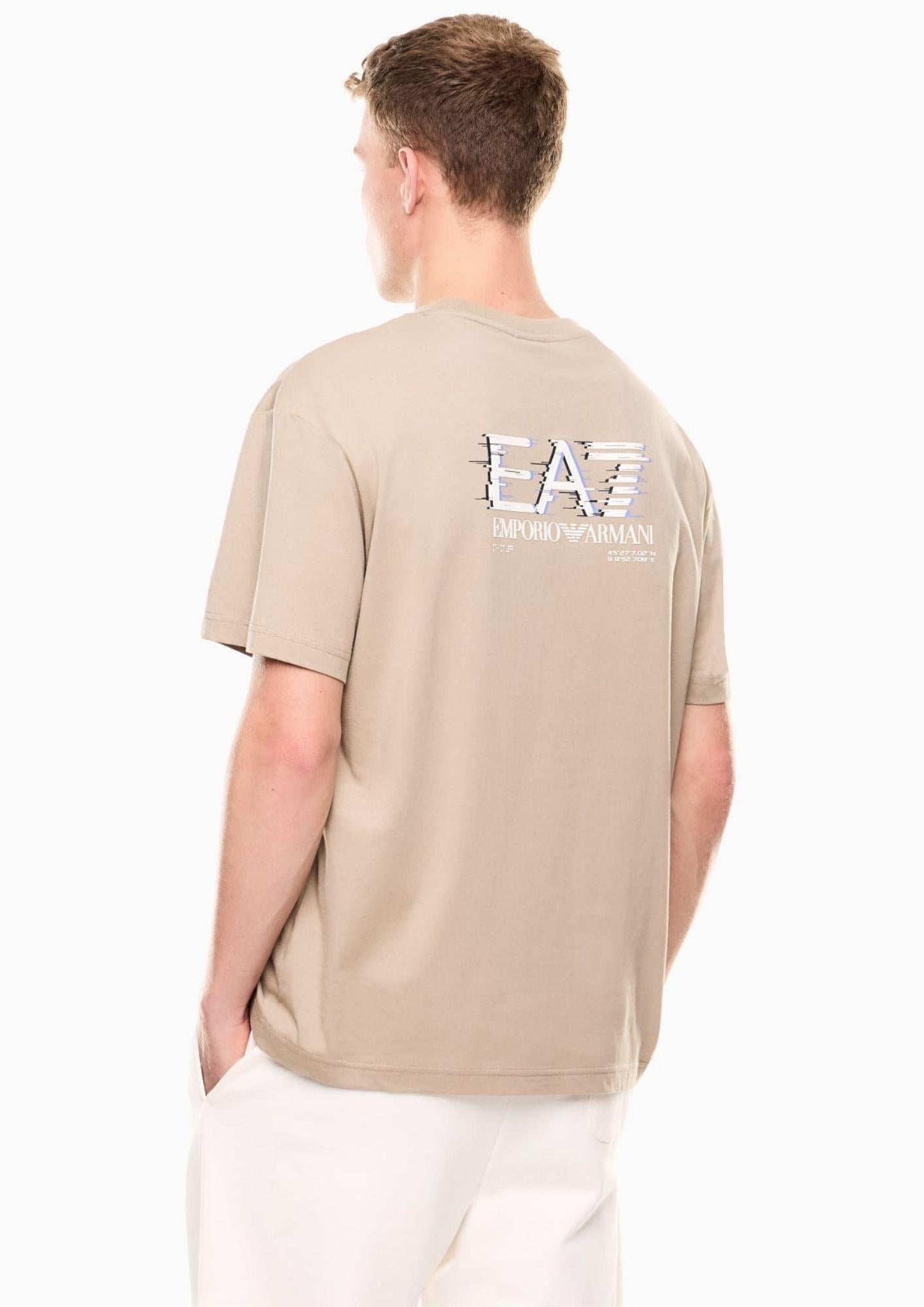 EA7 Emporio Armani T-Shirt Uomo Beige 7M001327 AF17789 U6167 EA7 EMPORIO ARMANI