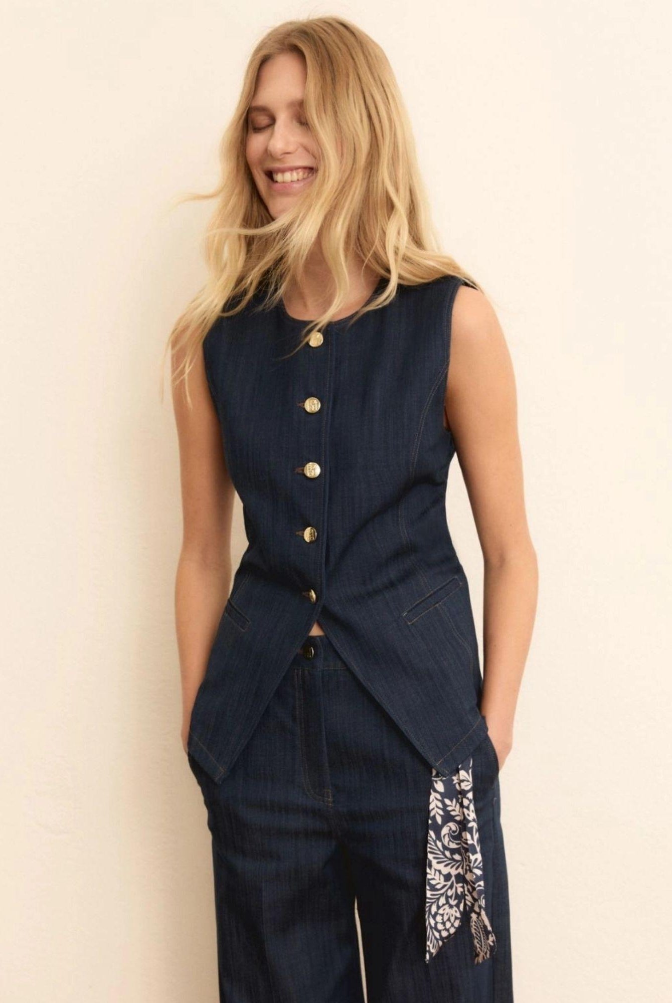 Emme Marella Gilet Donna Emicachi Blu 2615151014200 001 EMME MARELLA