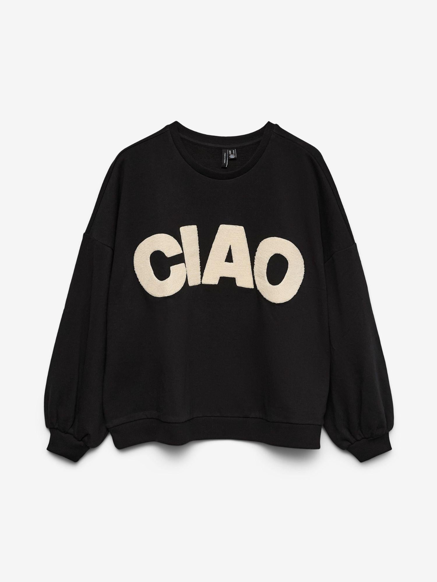 Vero Moda Felpa Donna Ciaobella Nero 10343576 Black VERO MODA