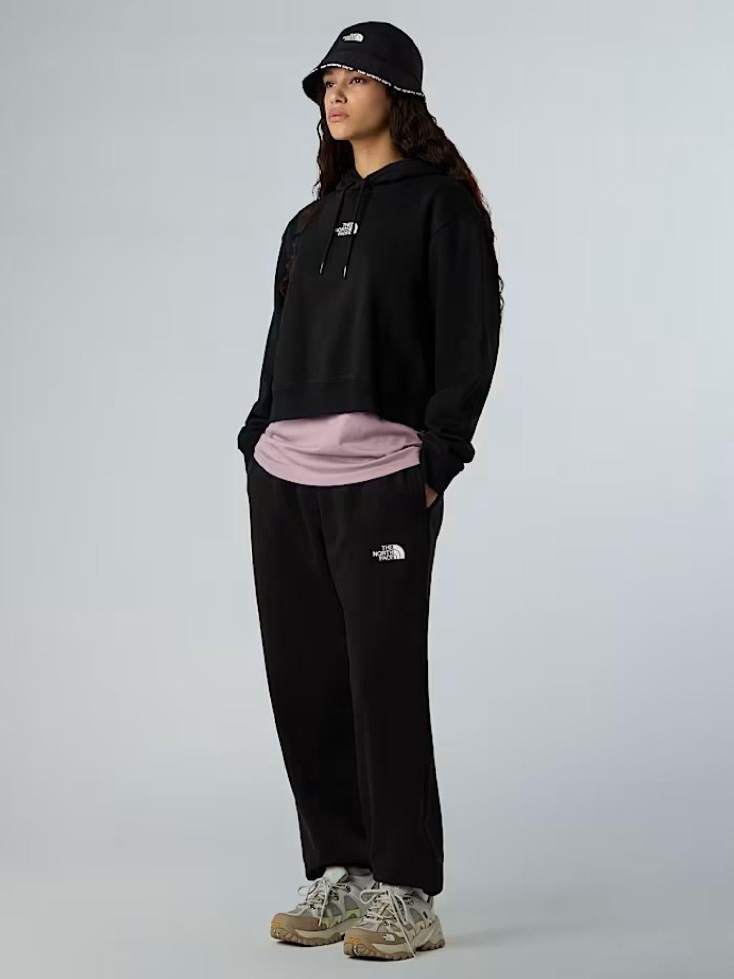 The North Face Felpa con cappuccio corta in vita Essential Donna TNF Black NF0A89EX JK3 THE NORTH FACE