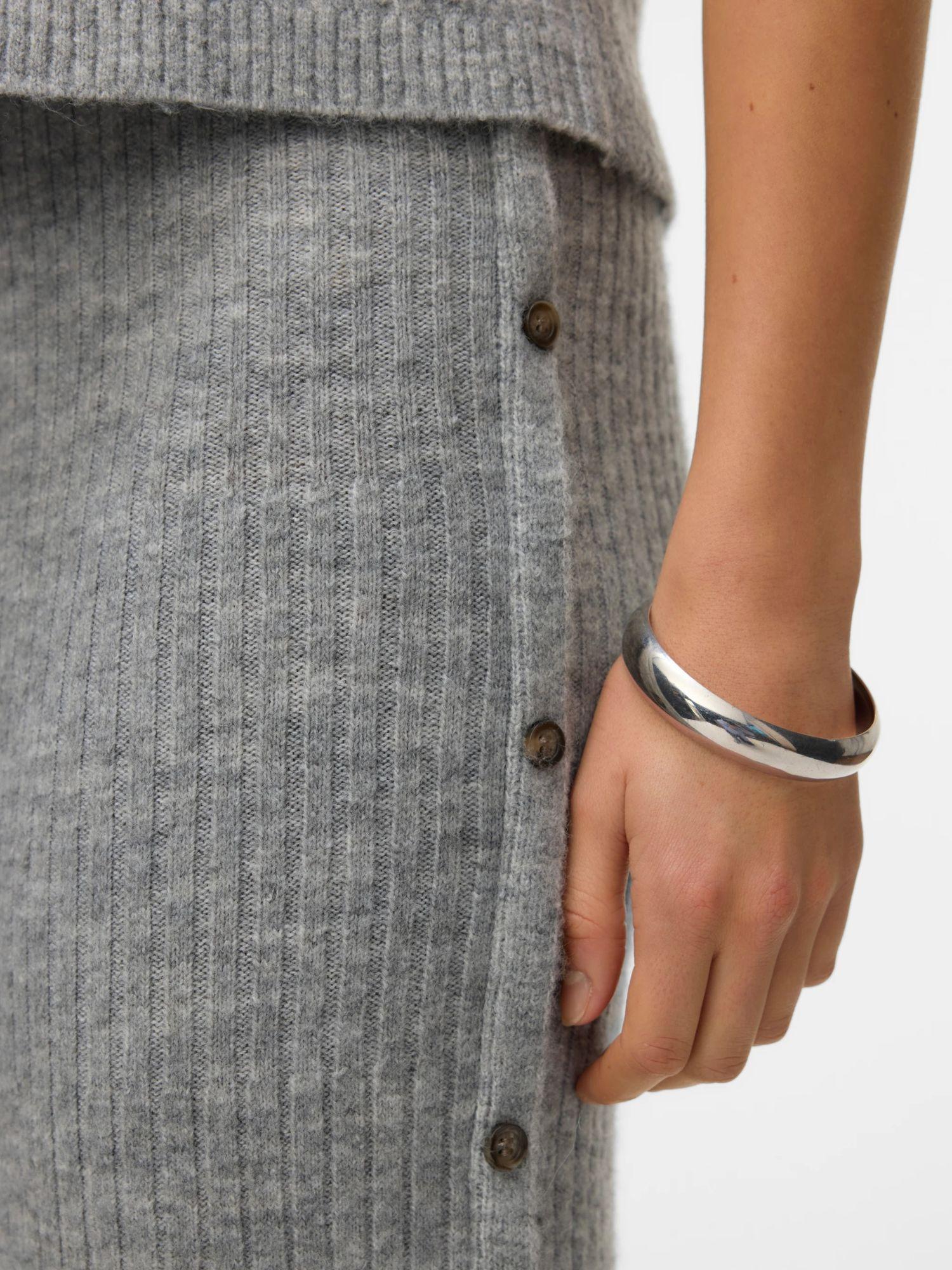 Vero Moda Gonna Midi Donna Sally Light Grey Melange 10334898 Light Grey Melange VERO MODA