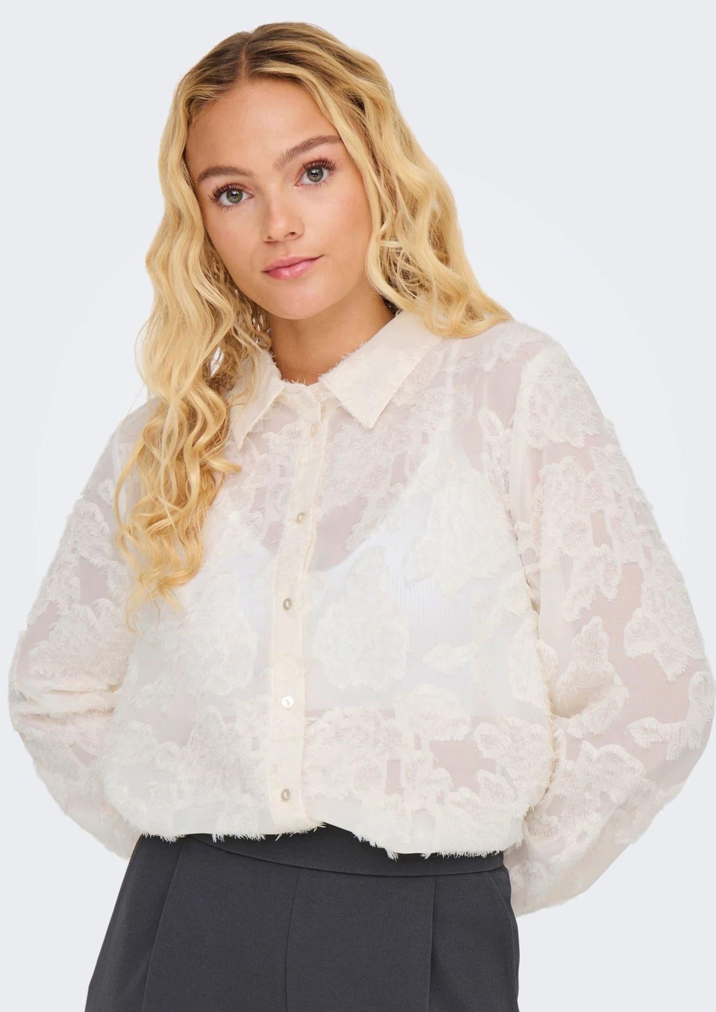 Jacqueline De Yong Camicia Donna Maya Bianca 15332572 Cloud Dancer JACQUELINE DE YONG