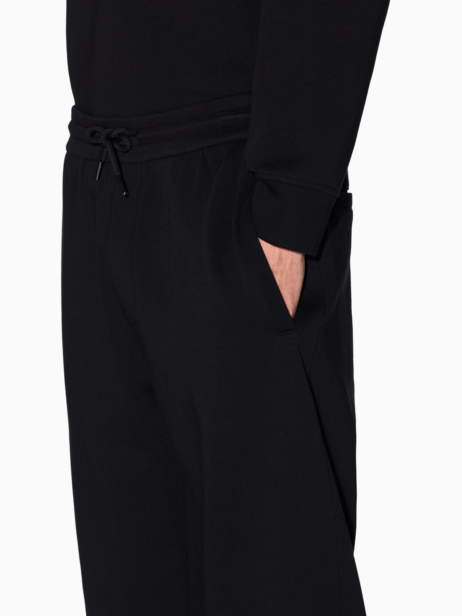 Armani Exchange Pantaloni Uomo jogger in cotone felpato Nero XM001886 AF10818 MC237 ARMANI EXCHANGE