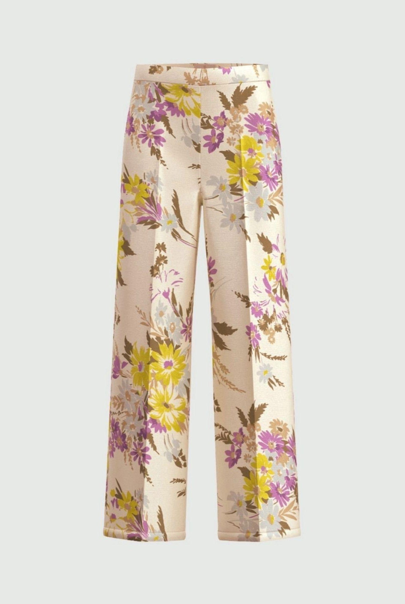 Emme Marella Pantalone Donna Emmalbero Bianco Lavanda 2615131152200 002 EMME MARELLA