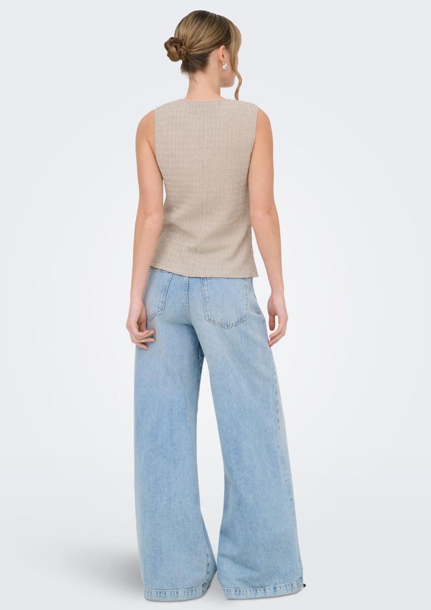 Only Top Donna Ilse Grigio Argento 15374601 Silver Lining ONLY