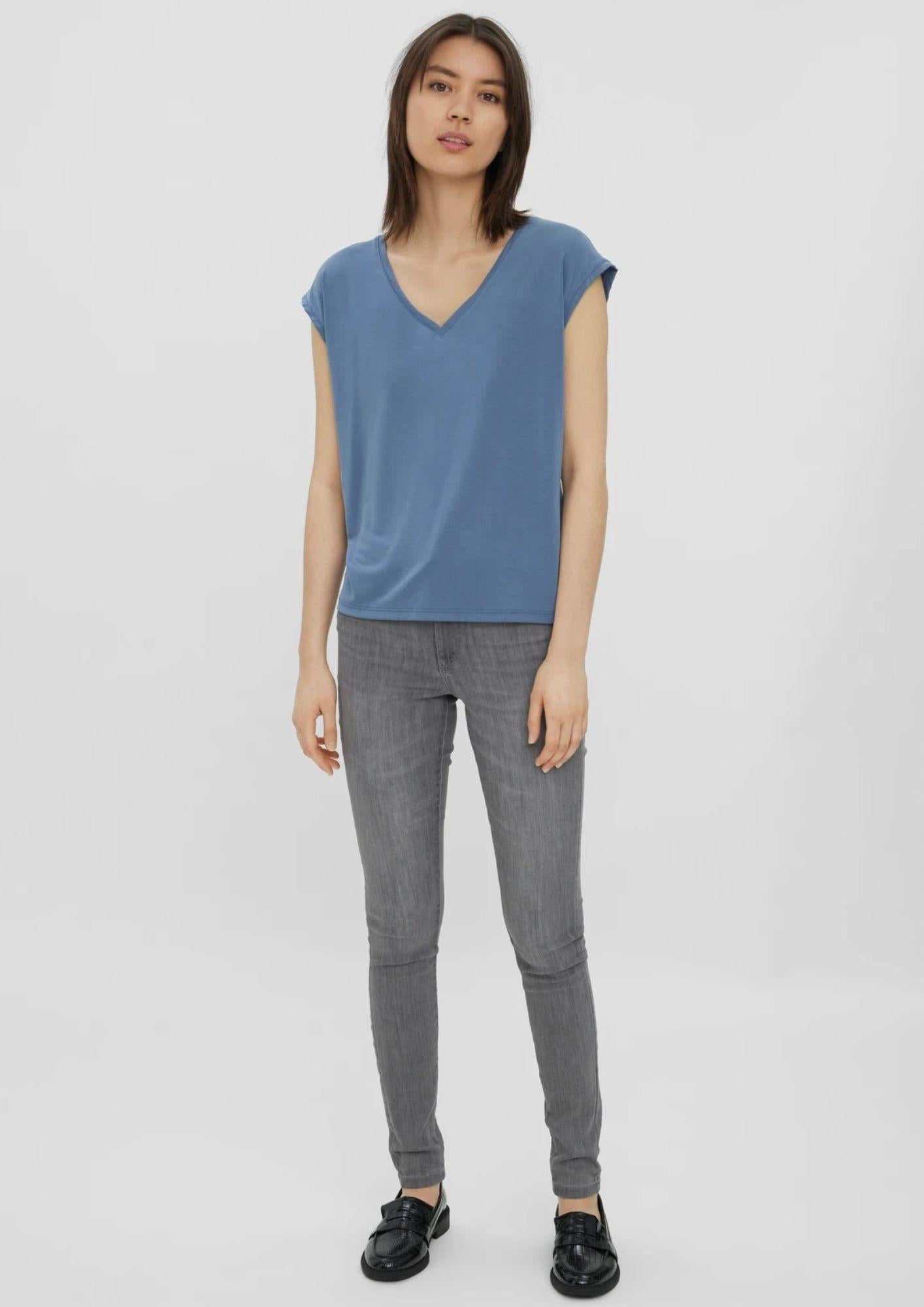 Vero Moda Top Donna Filli Blu 10247666 China Blue VERO MODA