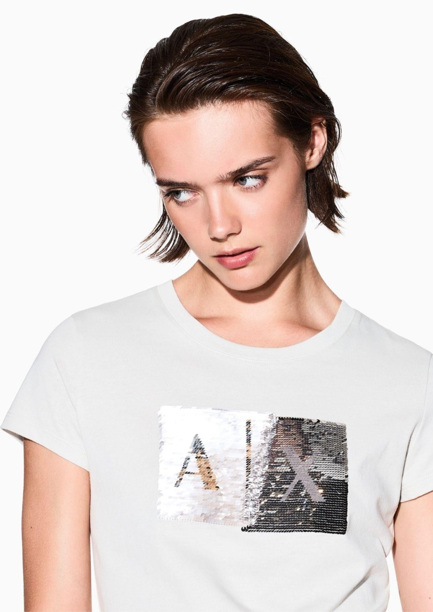 Armani Exchange T-Shirt Donna Bianca 8NYTDL YJ73Z 6110 ARMANI EXCHANGE