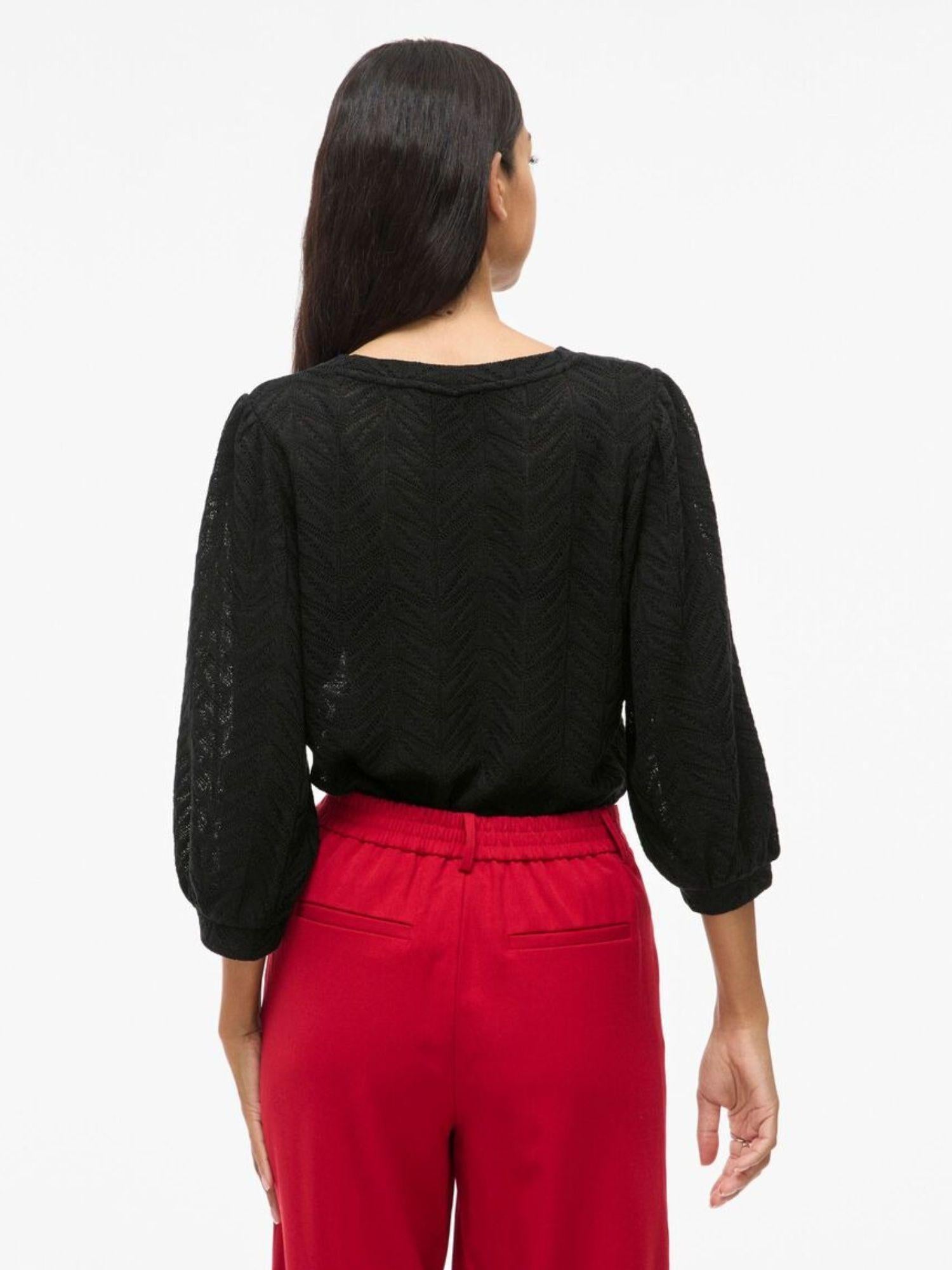 Vila Top Donna Obera Nero 14108556 Black VILA