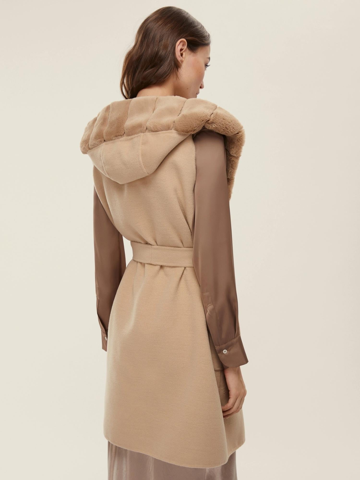 Emme Marella Gilet con cintura Donna Formosa Beige 2525276011200 002 EMME MARELLA