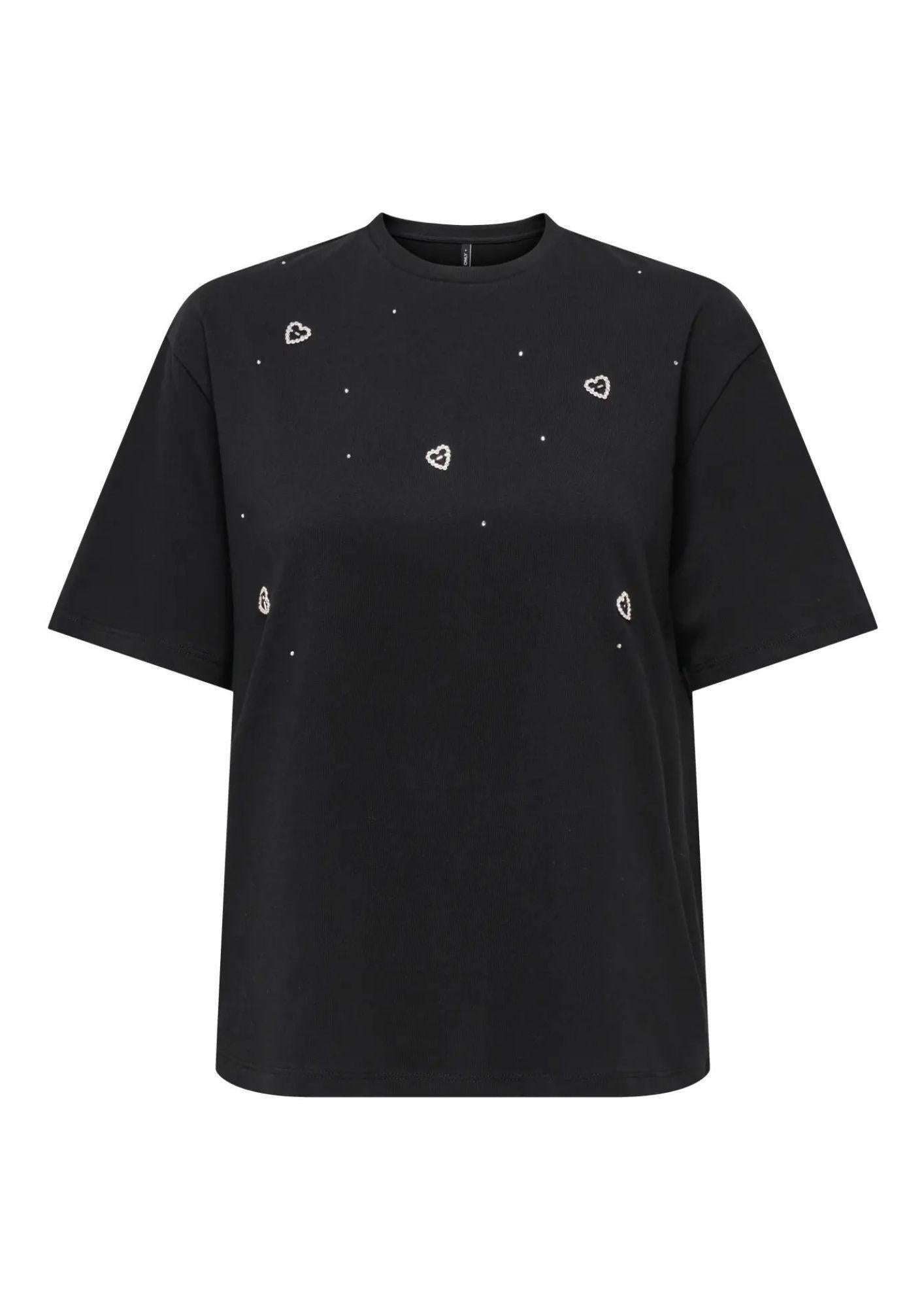 Only T-Shirt Donna Vita Nera 15343769 Black Mix ONLY