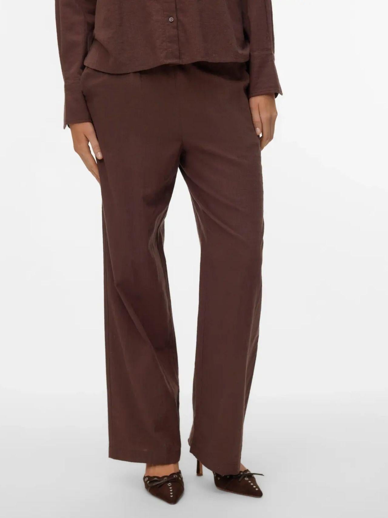 Vero Moda Pantalone Donna Caia Marrone Cioccolato 10333796 Chocolate Martini VERO MODA
