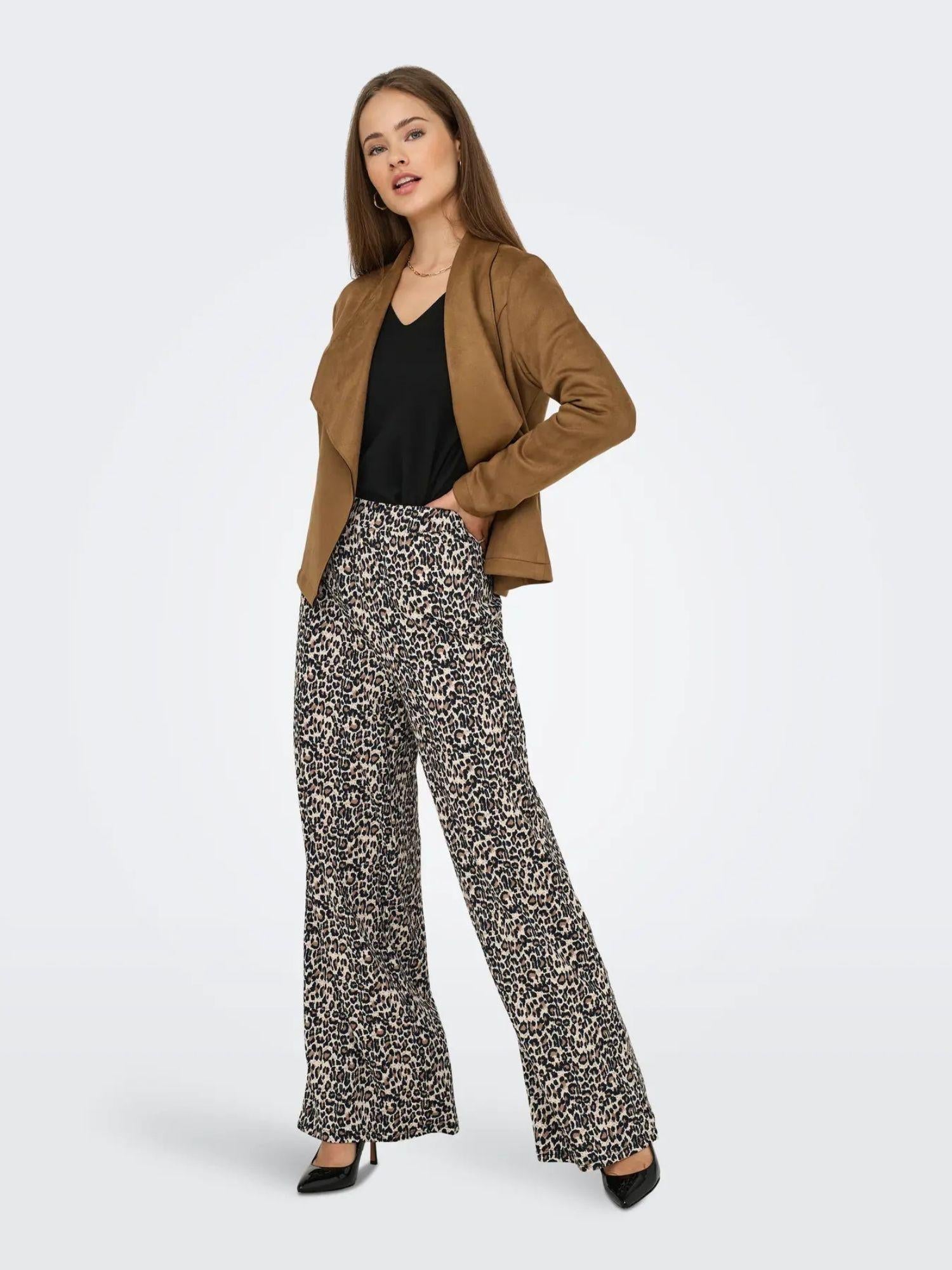 JACQUELINE DE YONG Jacqueline De Yong JDYDEBBIE Pantaloni Wide Fit Donna Birch LEO Pantalone