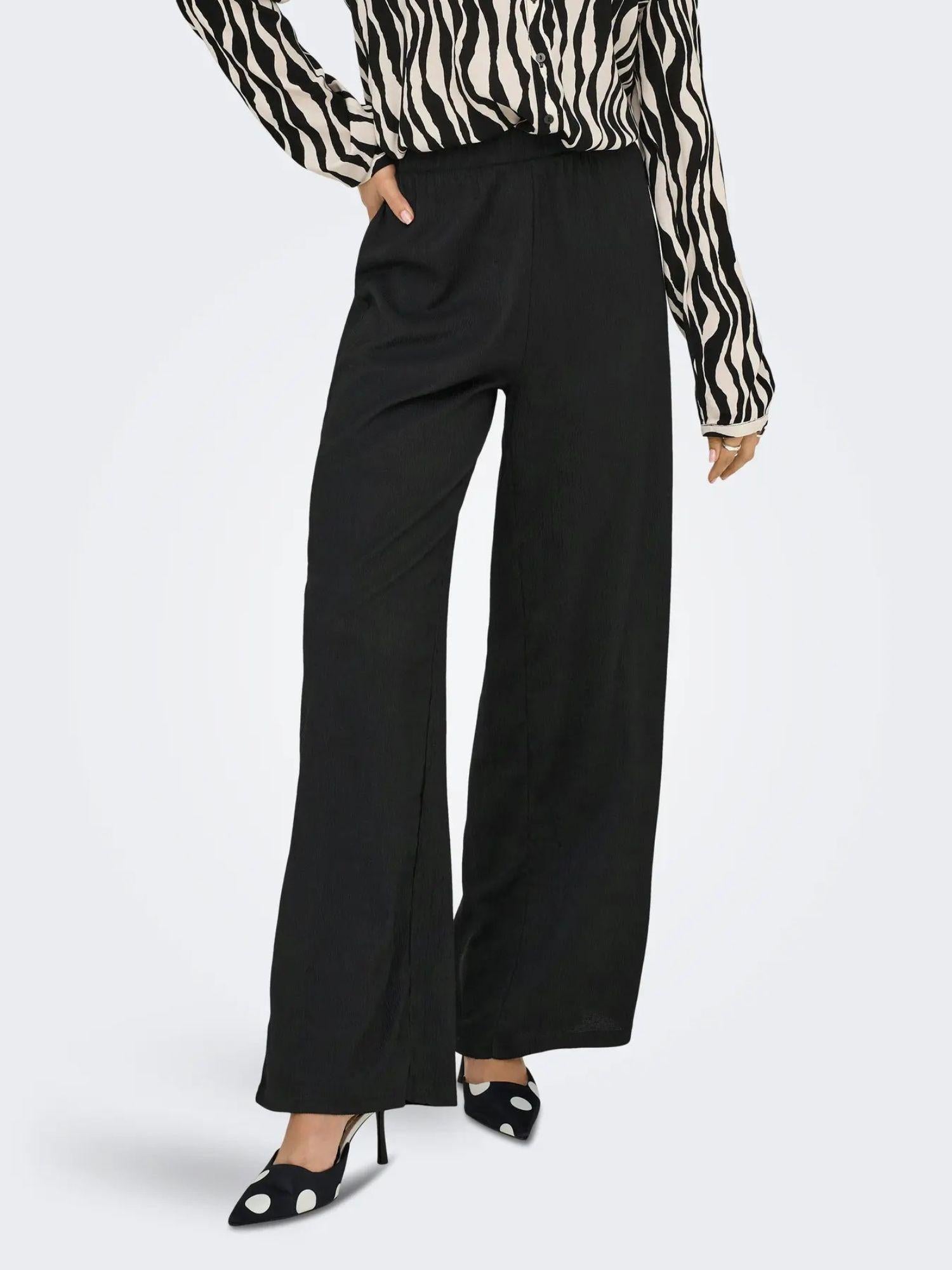 JACQUELINE DE YONG Jacqueline De Yong JDYDEBBIE Pantaloni Wide Fit Donna Nero Pantalone