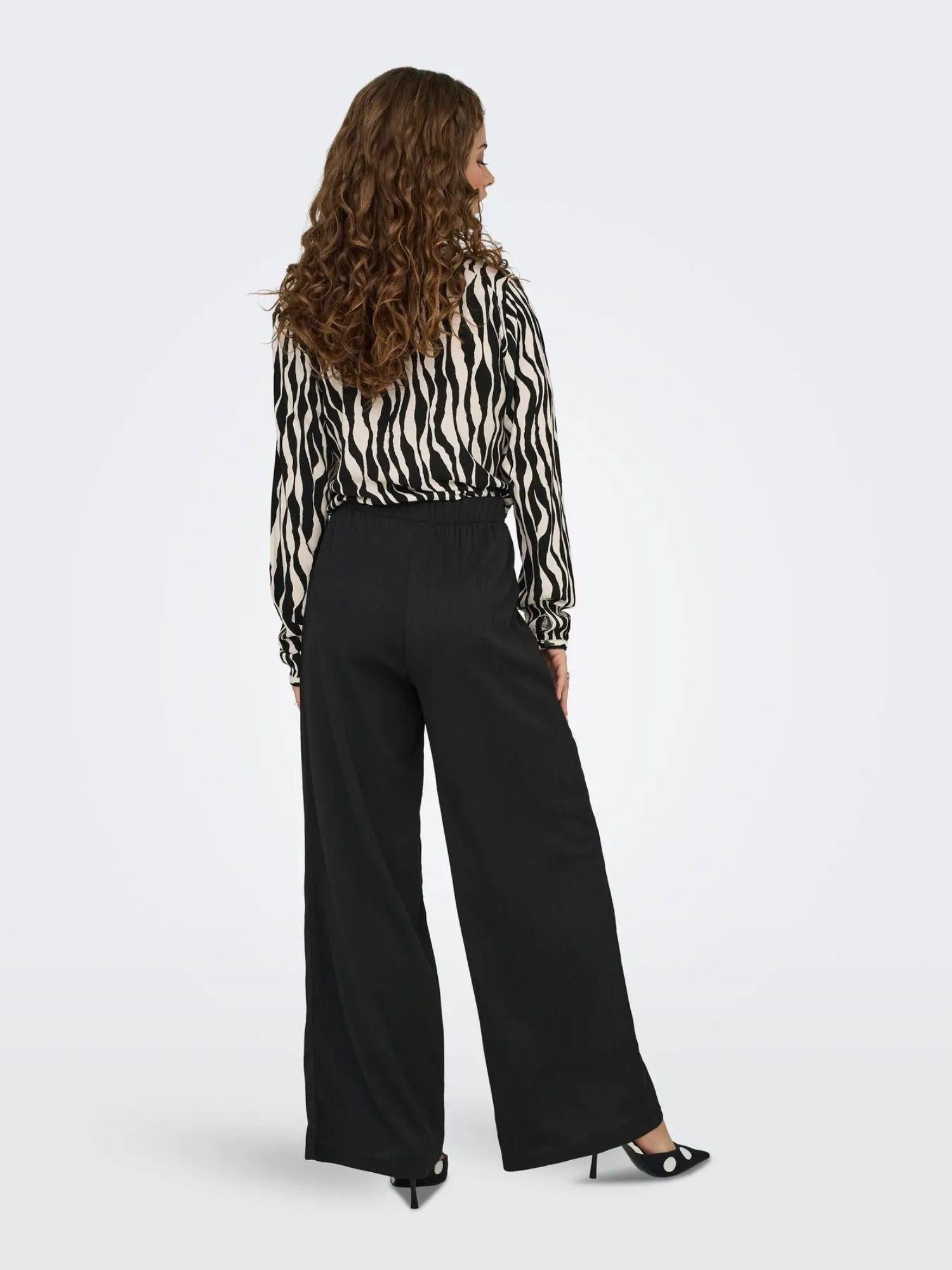 JACQUELINE DE YONG Jacqueline De Yong JDYDEBBIE Pantaloni Wide Fit Donna Nero Pantalone