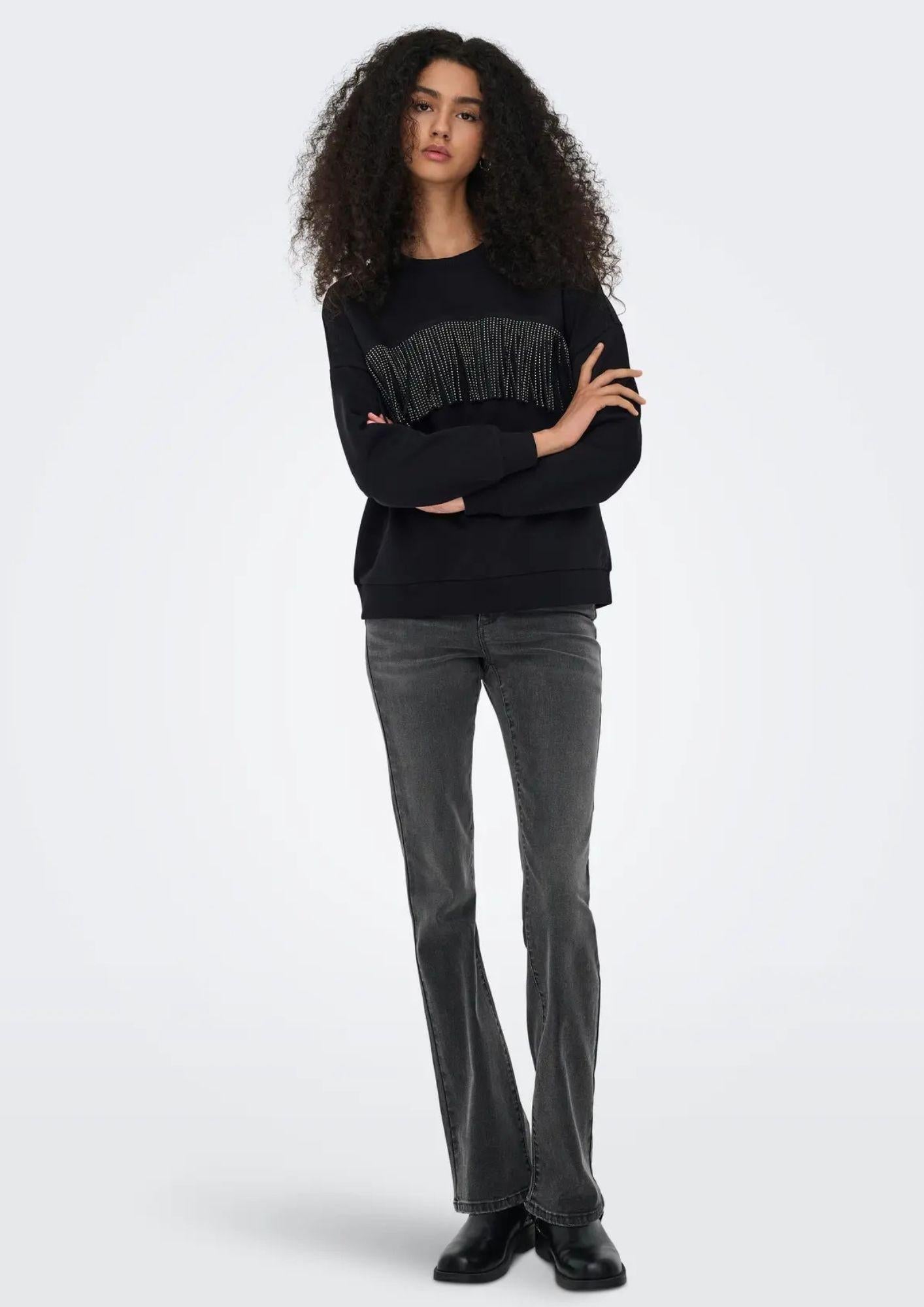 JACQUELINE DE YONG Jacqueline De Young Felpa Donna Prima Nera Felpa