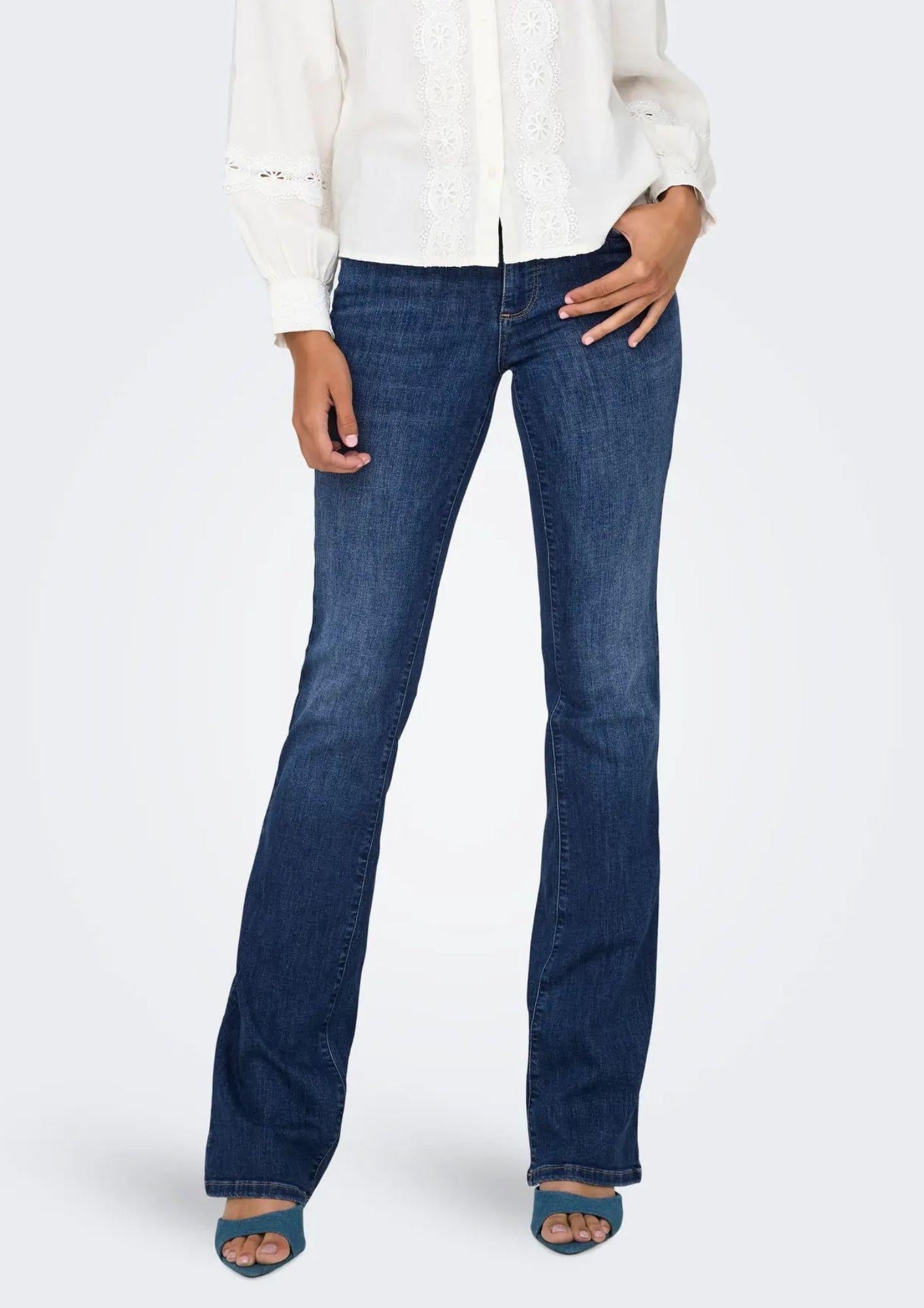 ONLY Jeans Donna Only Onlann Blu Denim Scuro<BR/> Jeans