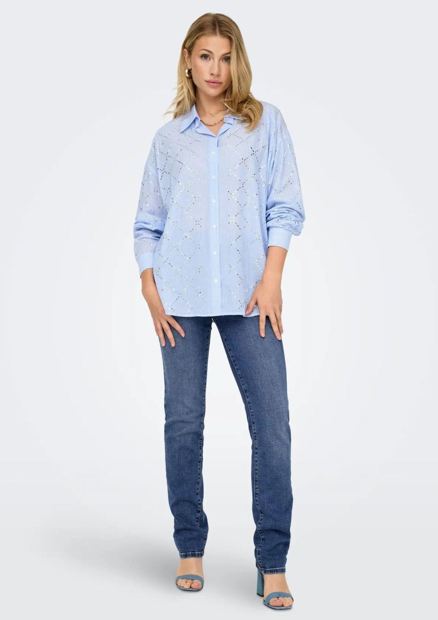 ONLY Jeans Donna Only Onlsui Blu Denim Medio Jeans