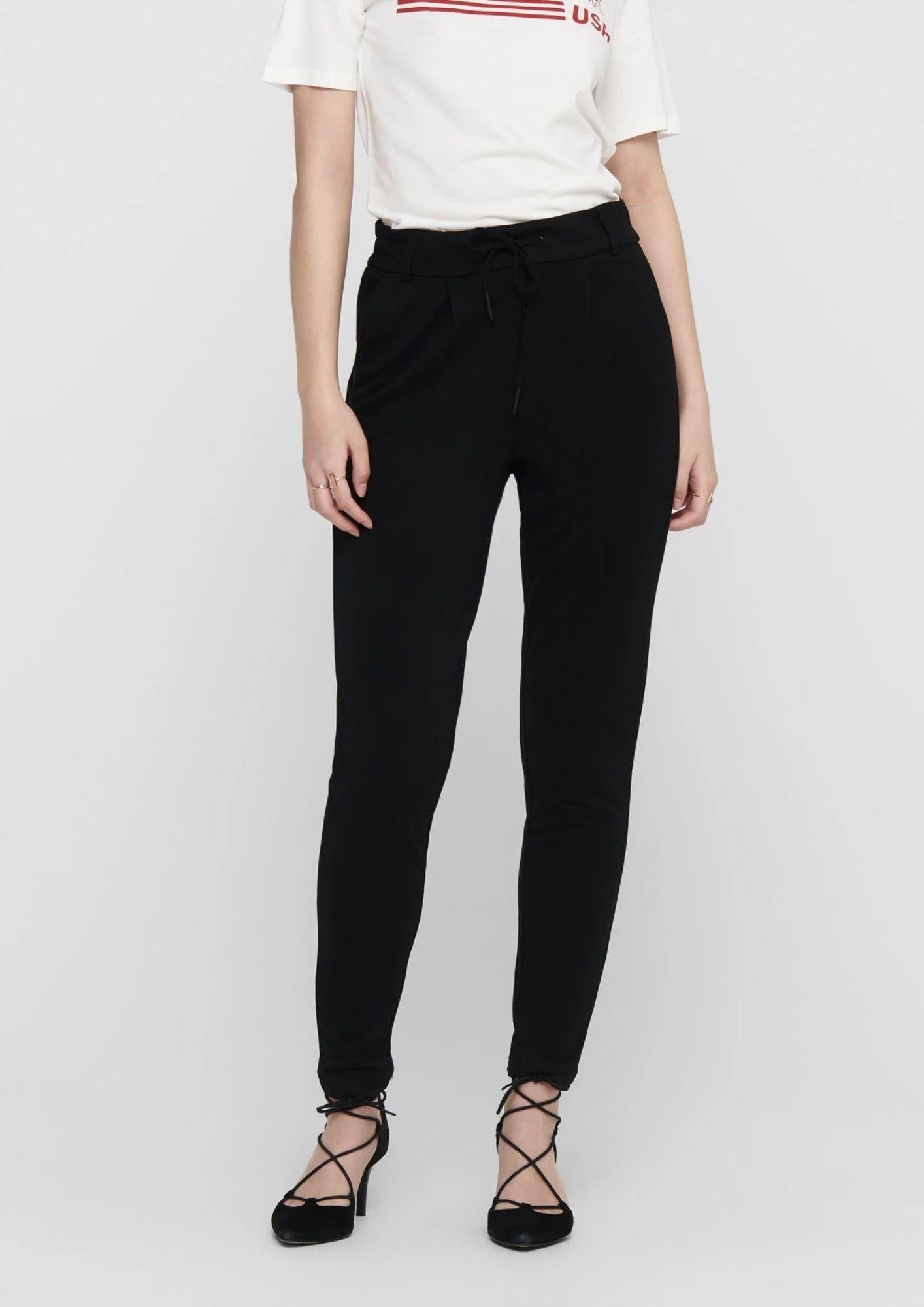 ONLY Only Pantaloni Donna Poptrash Neri Pantalone