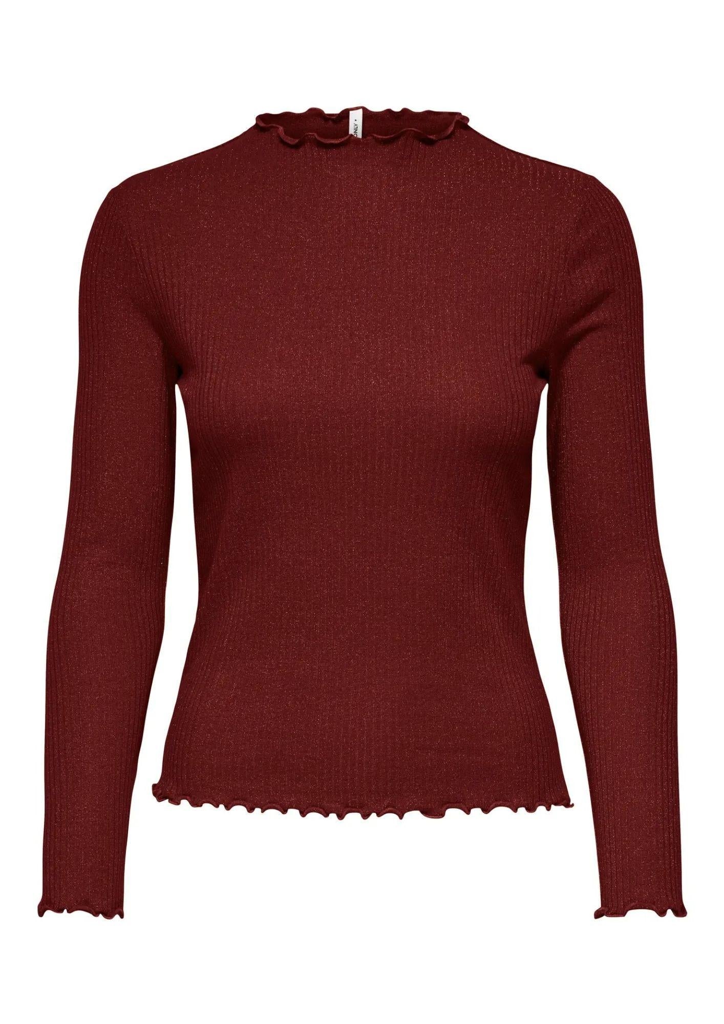 ONLY Top Donna Only Onlemma Rosso Bordeaux Top