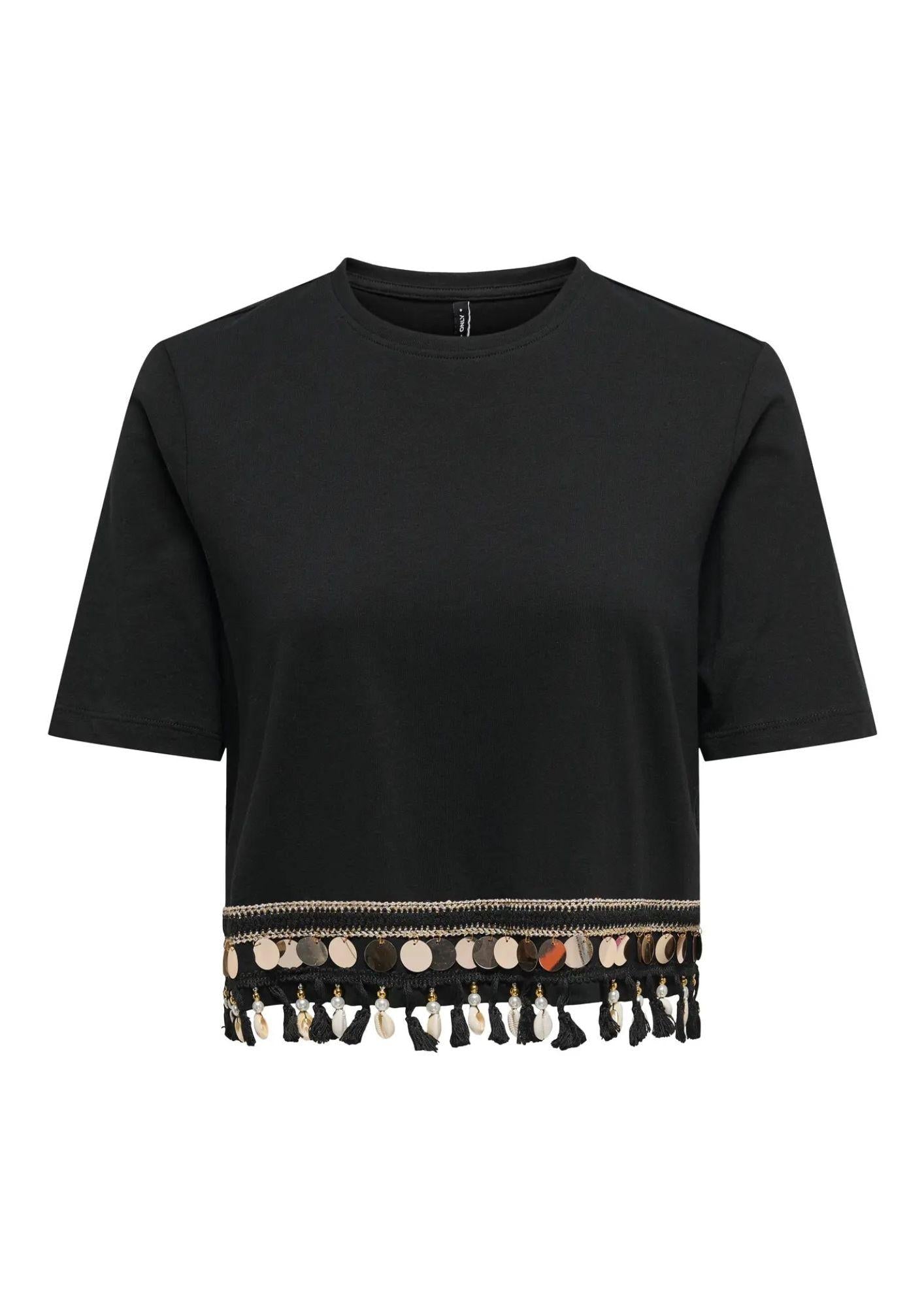 15211681Black tape gold sequins - Santangelo