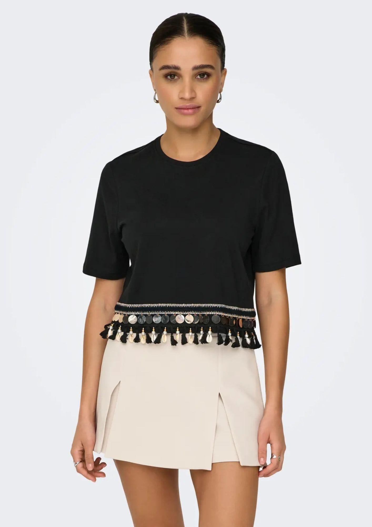 15211681Black tape gold sequins - Santangelo