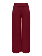 Jacqueline De Yong Pantaloni A Gamba Larga Donna Geggo Wide Leg Fit Cabernet 15208430 Cabernet BLACK BUTTONS JACQUELINE DE YONG 
