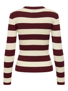 Jacqueline De Yong Maglione Donna Plum Cabernet Eggnog Stripes 15277223 Cabernet W EGGNOG STRIPES JACQUELINE DE YONG 