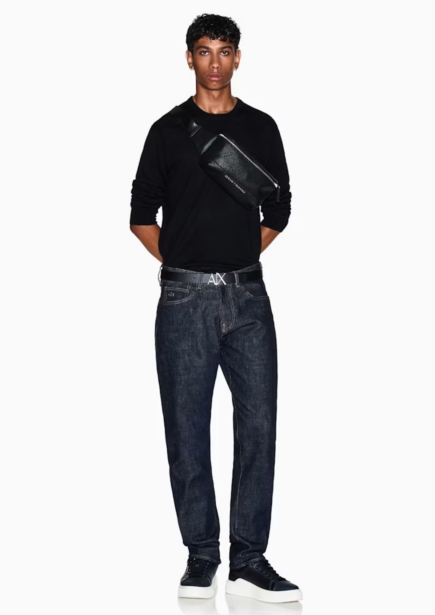 Mage girocollo in lana merino Blu Navy 8NZM3A ZM8AZ 1510 ARMANI EXCHANGE 