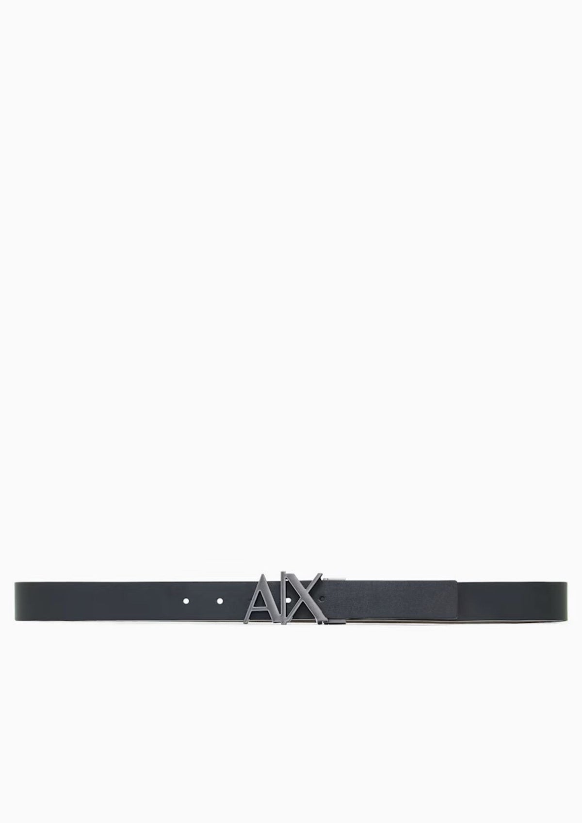 Cintura in pelle con fibbia a placca e logo Black Phantom 951017 CC505 43120 ARMANI EXCHANGE 