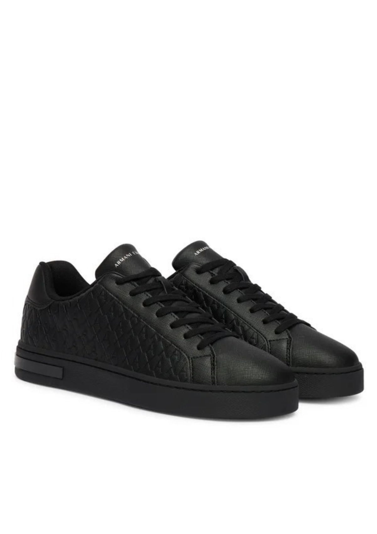 Sneakers London effetto saffiano con suola in gomma Nera XM000140 AF11916 MZ715 ARMANI EXCHANGE 