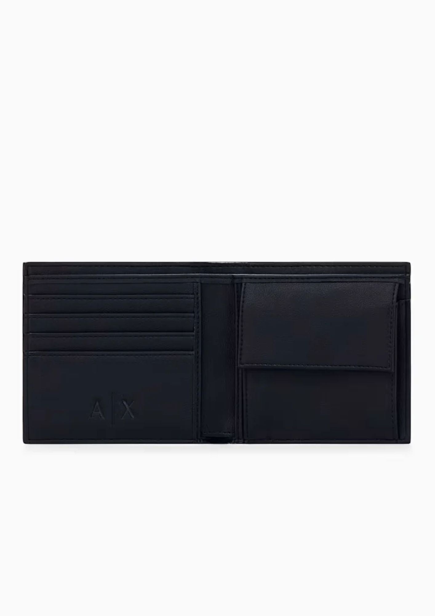 Portafoglio bifold con portamonete e logo Nero XM000167 AF26662 UC001 ARMANI EXCHANGE 