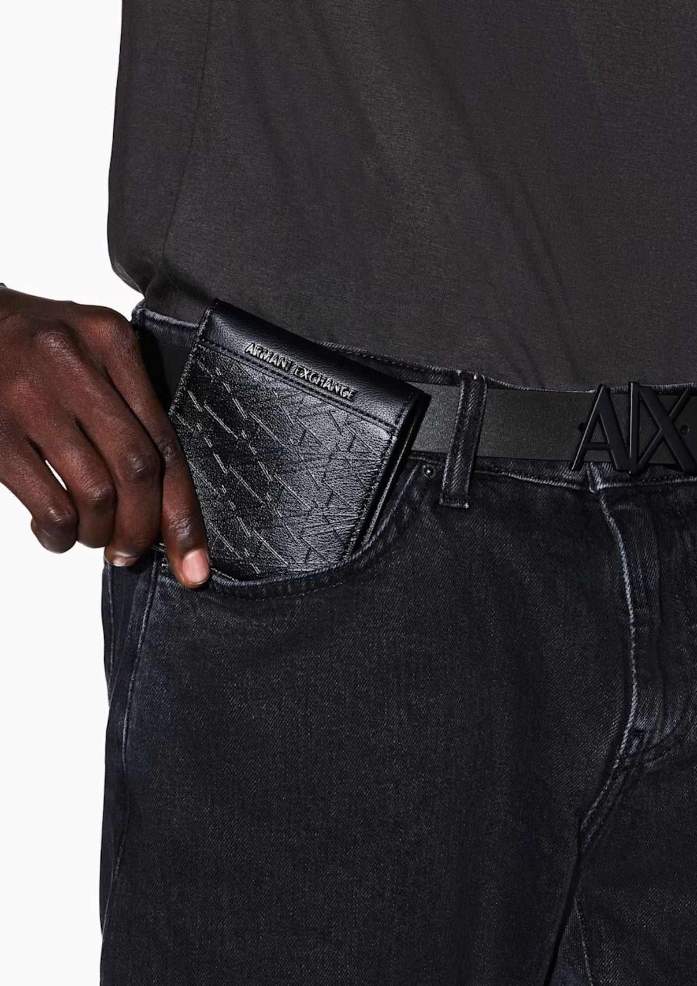 Portafoglio bifold con portamonete e logo Nero XM000167 AF26662 UC001 ARMANI EXCHANGE 
