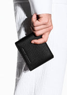 Portafoglio bifold texturizzato con logo e portamonete Nero XM000167 AF26663 UC001 ARMANI EXCHANGE 