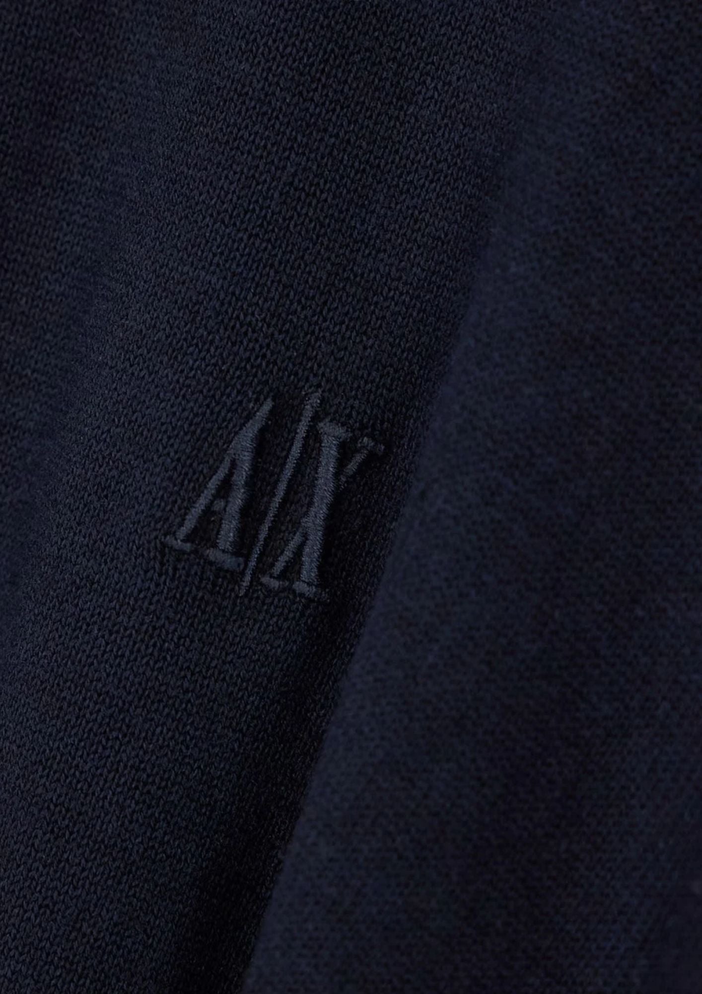 Maglione girocollo con logo in cotone viscosa e seta Icon Blu Navy Scuro XM000338 AF12291 UB101 ARMANI EXCHANGE 
