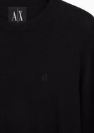 Maglione girocollo con logo in cotone viscosa e seta Icon Nero XM000338 AF12291 UC001 ARMANI EXCHANGE 