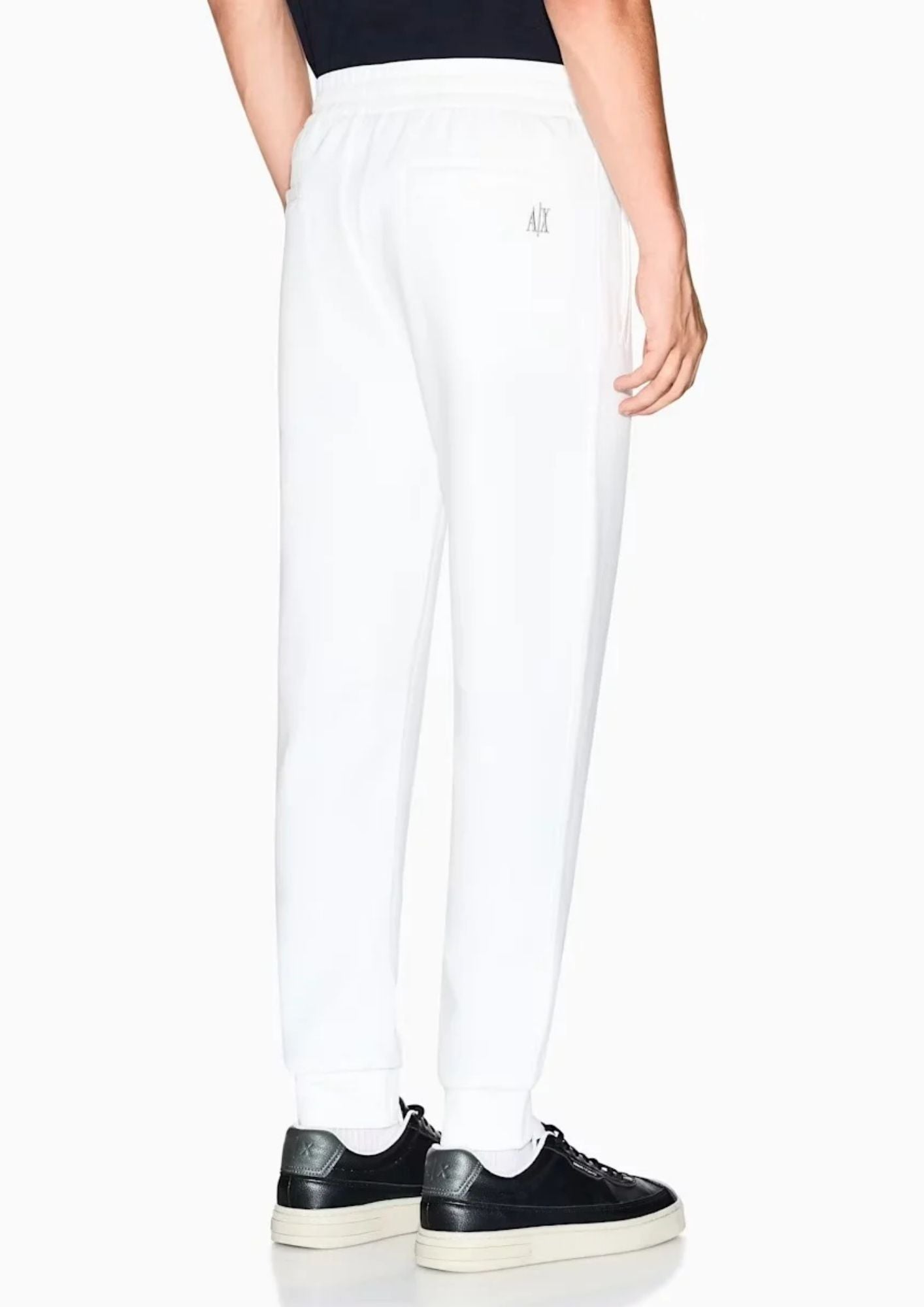 Pantaloni jogger in cotone stretch con coulisse Icon Bianco XM000373 AF10818 U0009 ARMANI EXCHANGE 
